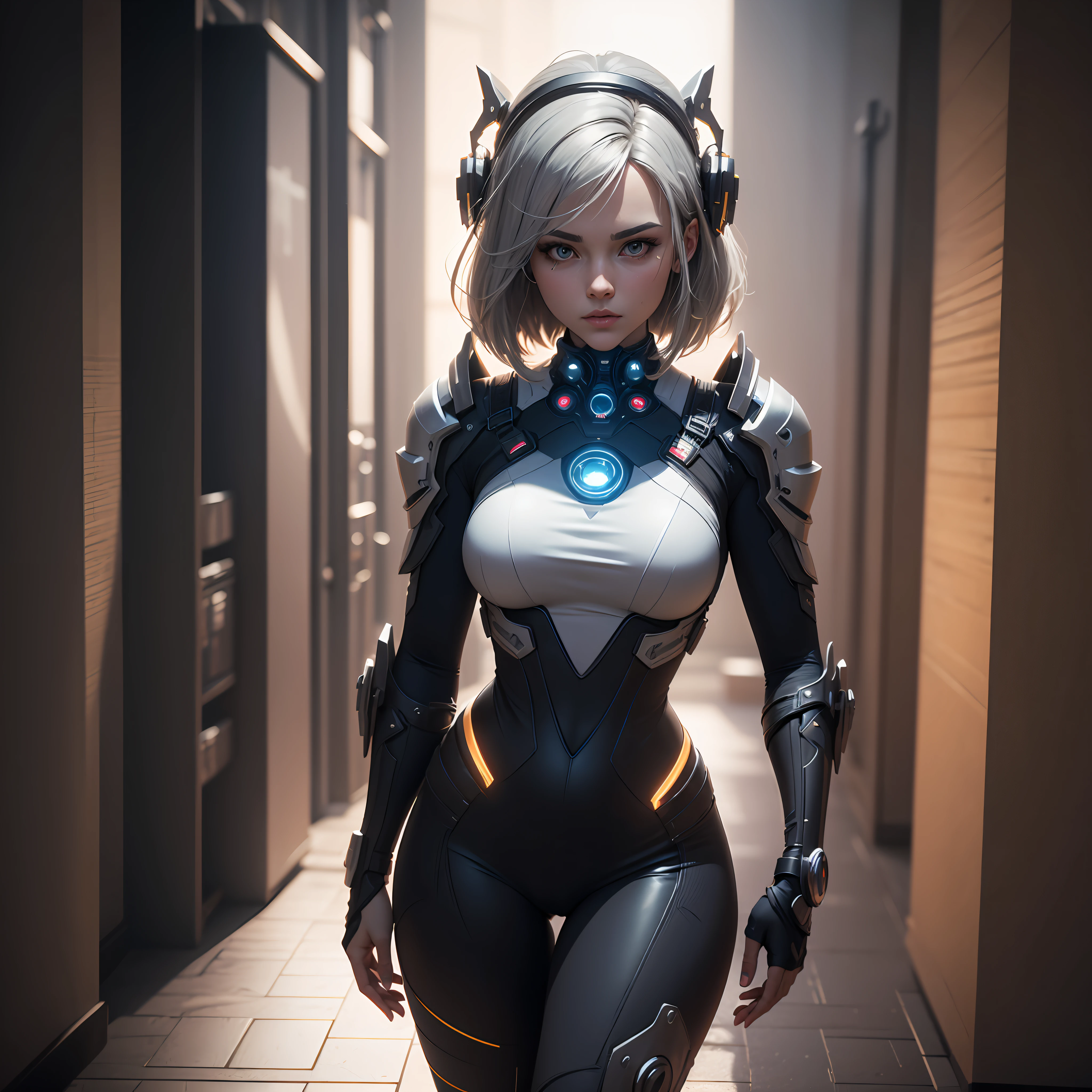 ((Best quality)), ((masterpiece)), (detailed:1.4), 3D, an image of a beautiful cyberpunk female,HDR (High Dynamic Range),Ray Tracing,NVIDIA RTX,Super-Resolution,Unreal 5,Subsurface scattering,PBR Texturing,Post-processing,Anisotropic Filtering,Depth-of-field,Maximum clarity and sharpness,Multi-layered textures,Albedo and Specular maps,Surface shading,Accurate simulation of light-material interaction,Perfect proportions,Octane Render,Two-tone lighting,Wide aperture,Low ISO,White balance,Rule of thirds,8K RAW,