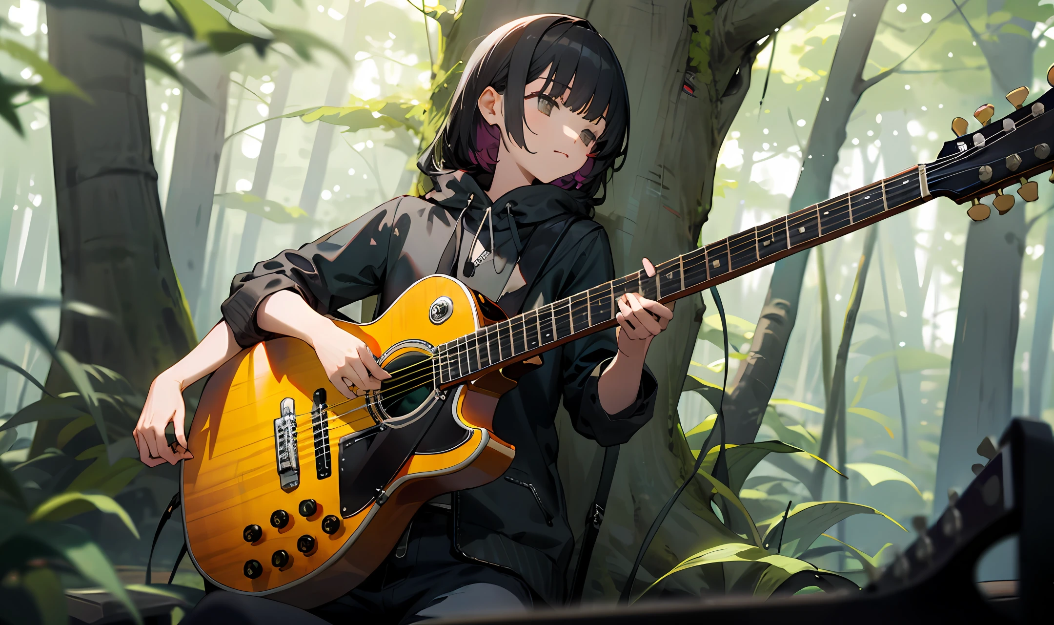 Guitar-shaped forest