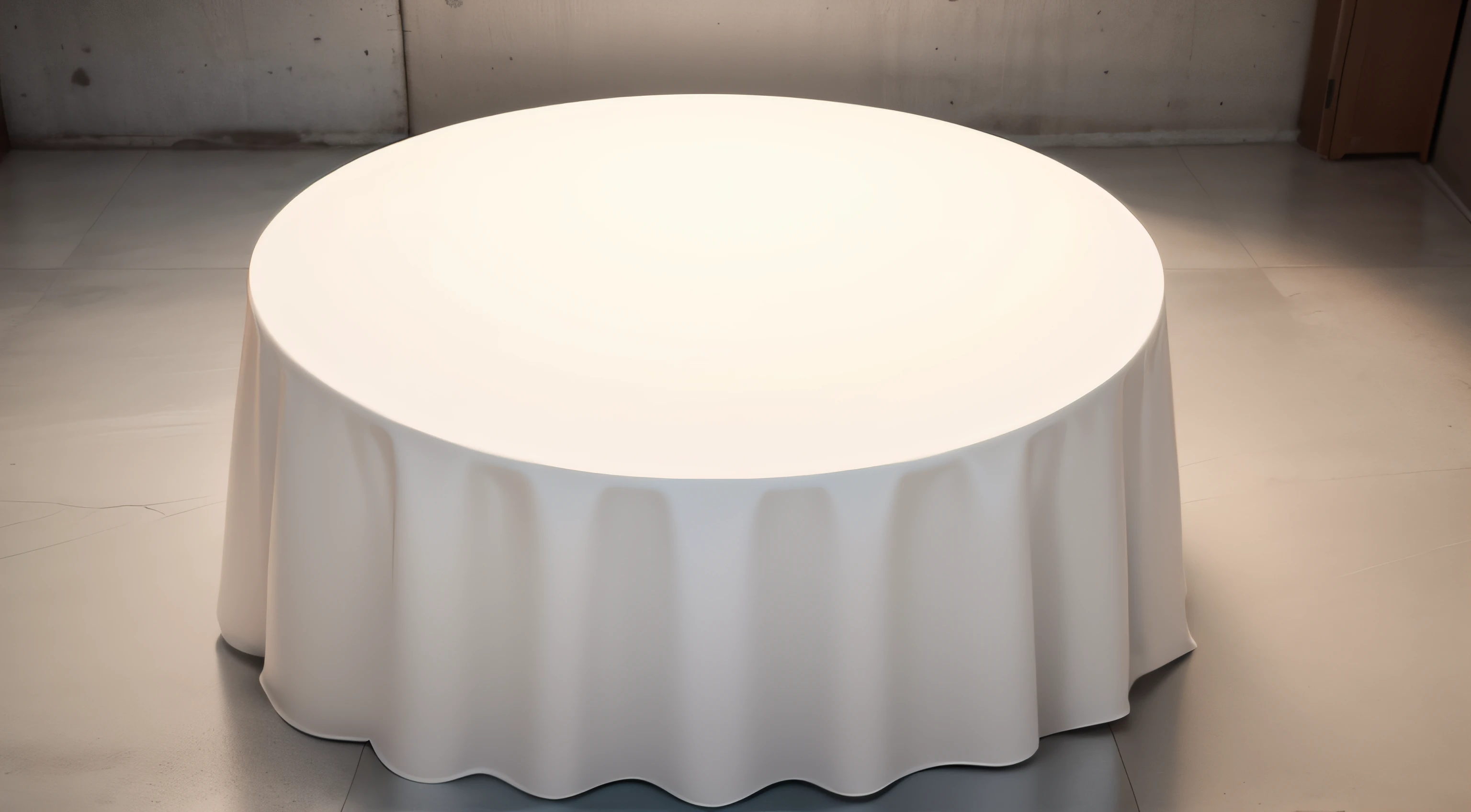 White cloth round table --auto