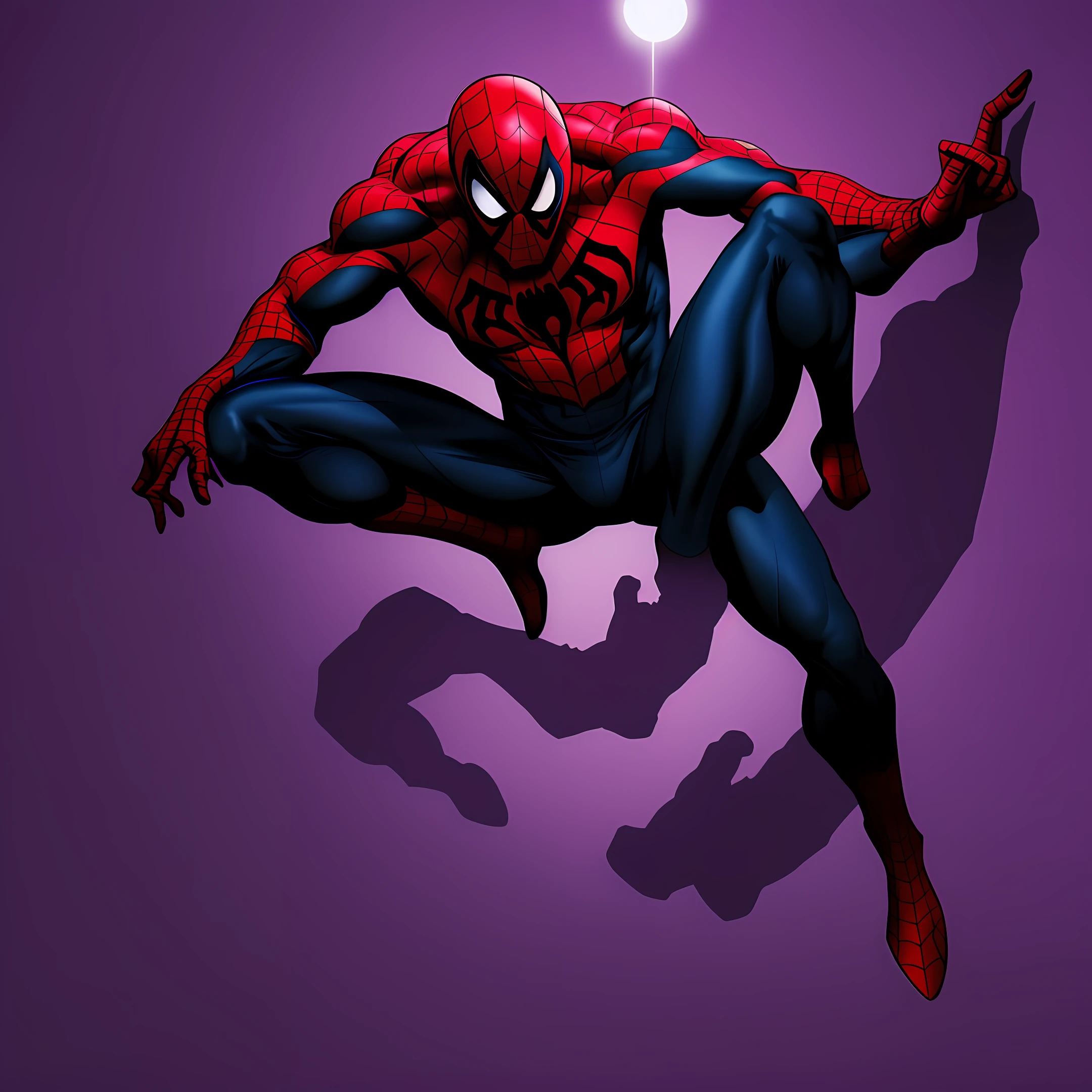 Um wallpaper do homen aranha na cor roxo em 4k