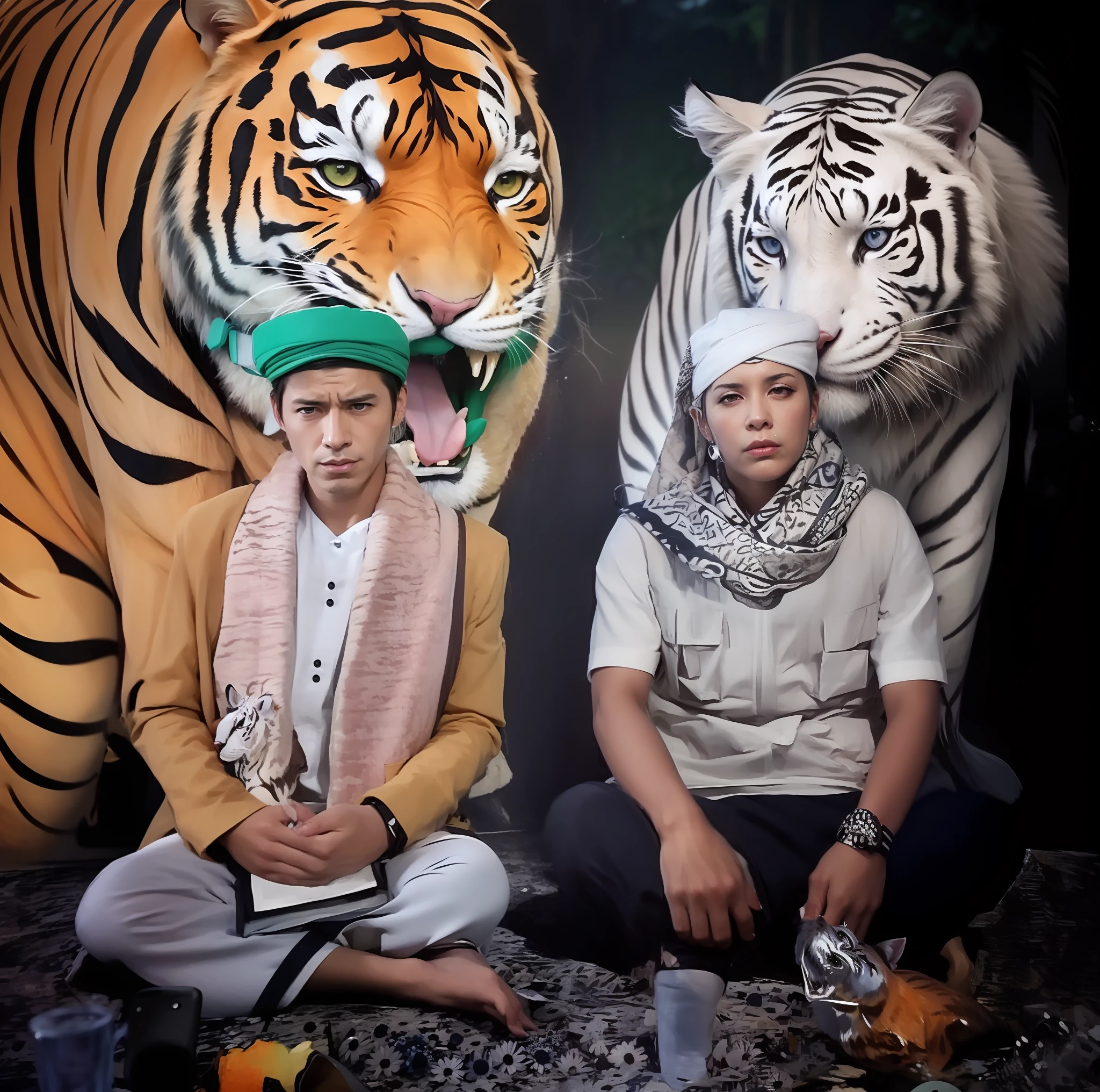 White tiger, angry, masterpiece, photorealistic, Best quality