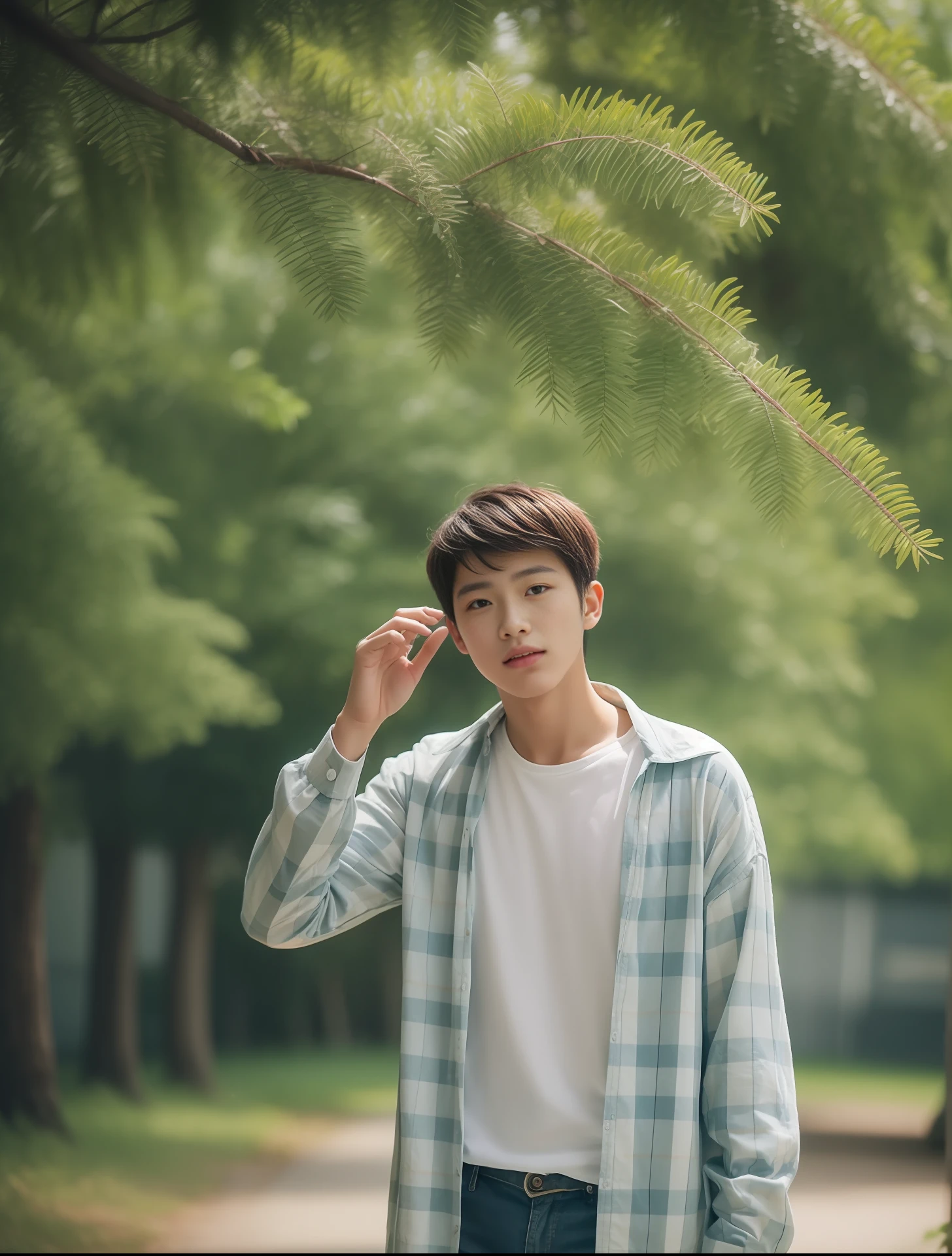 Beautiful Boy, hand is near mouth