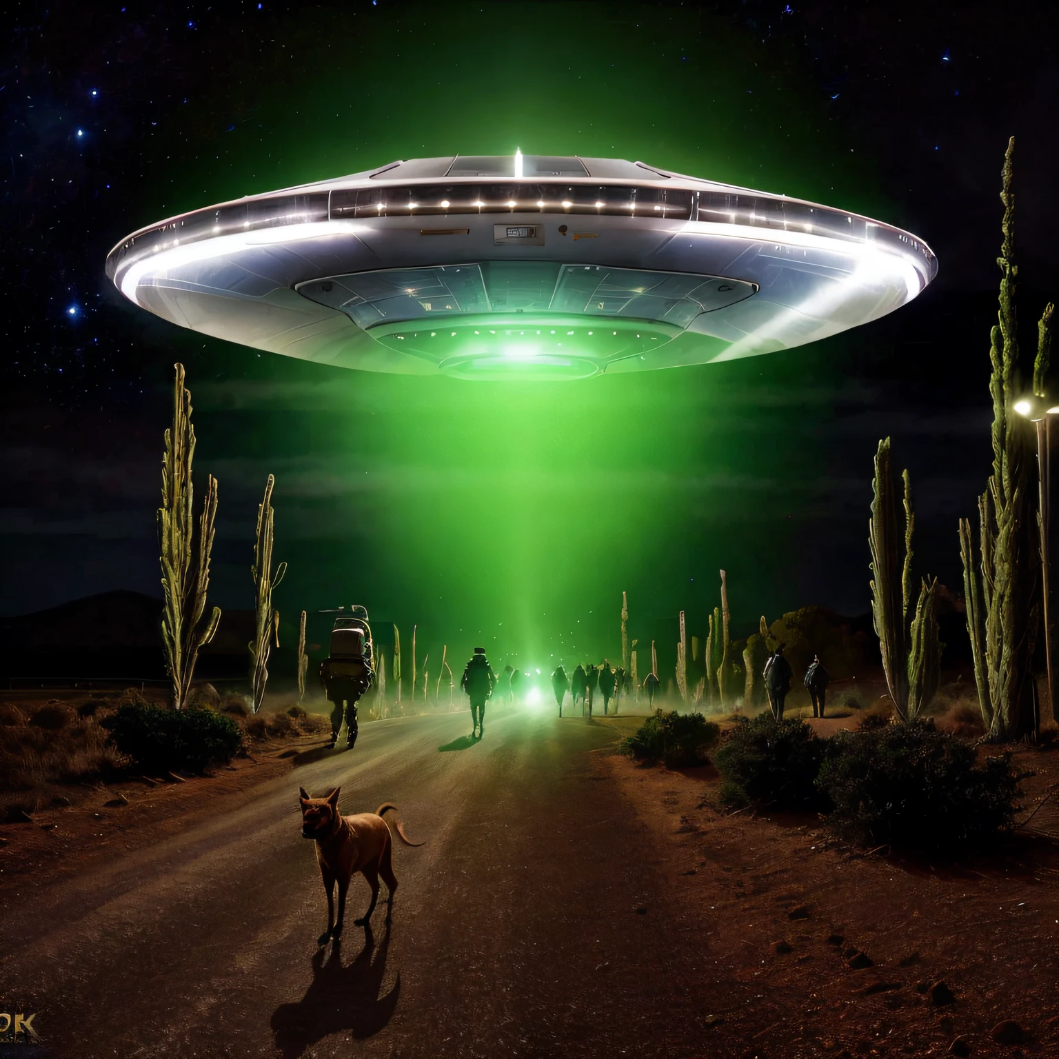 UFO abducting many and people and and animals, cinematic images with perfect lights and shadows, 8k