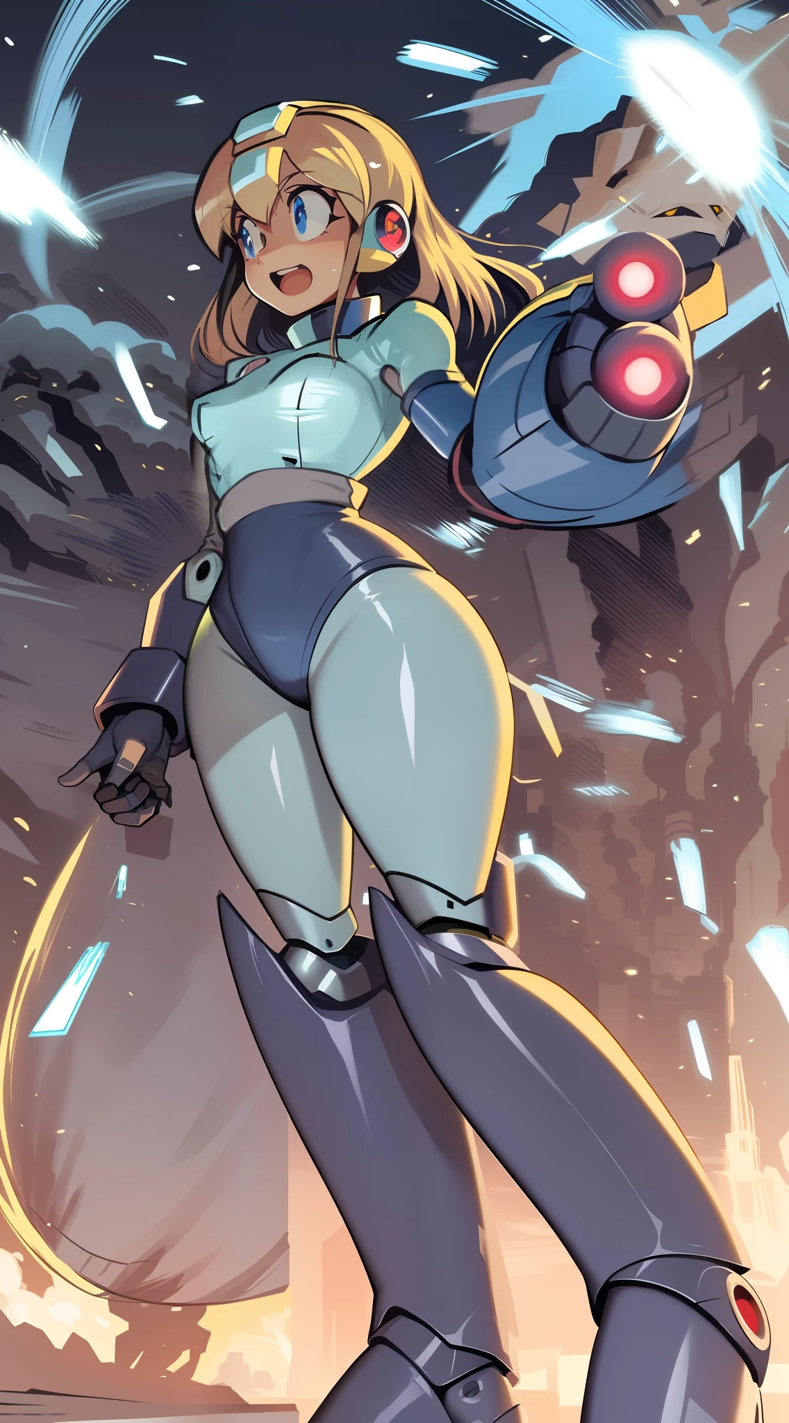 Megaman armor, cyber armored arm and hand