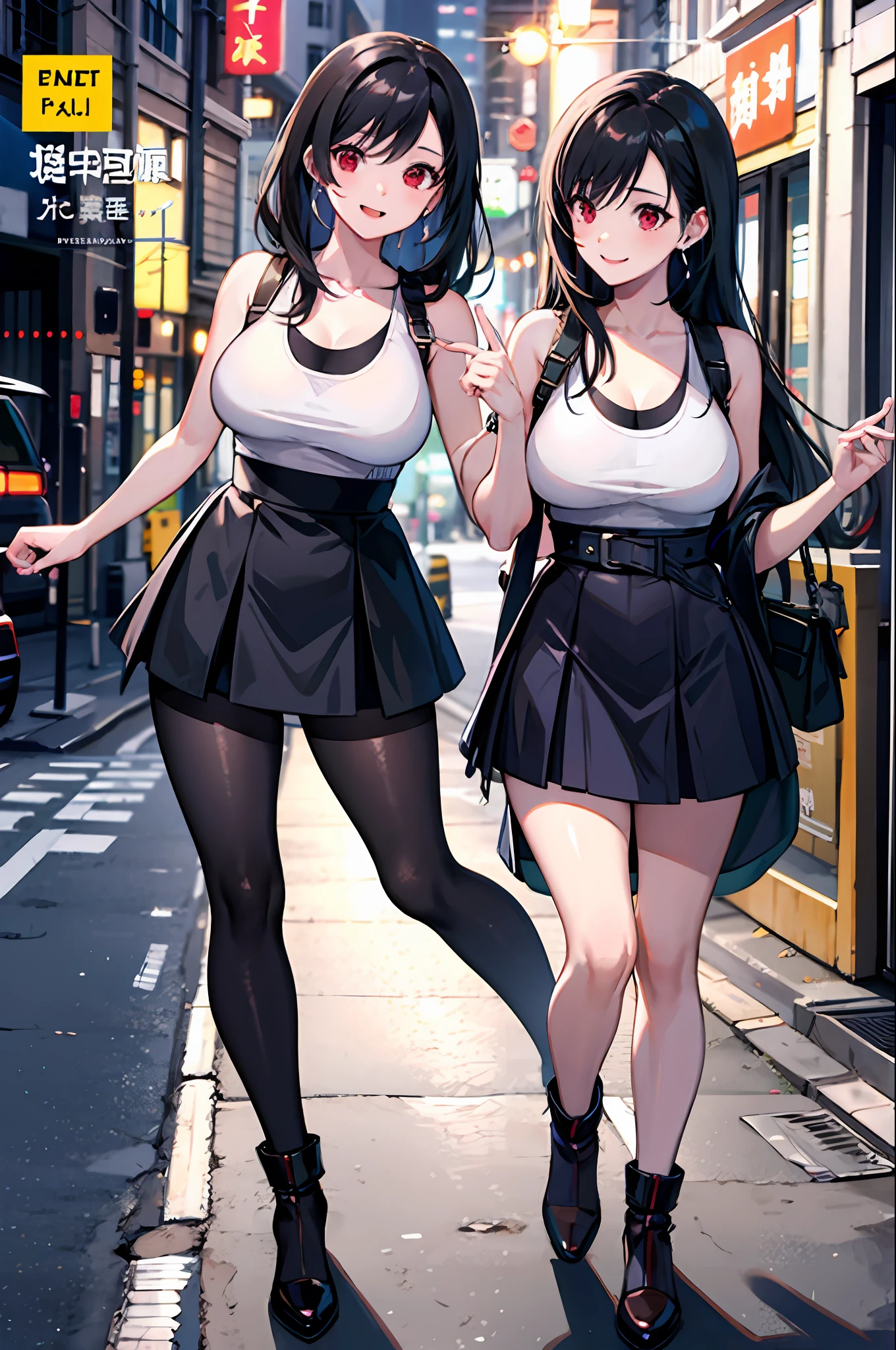 comic cover，twogirls，Sweet smile，比基尼，selfee，ff Tifa