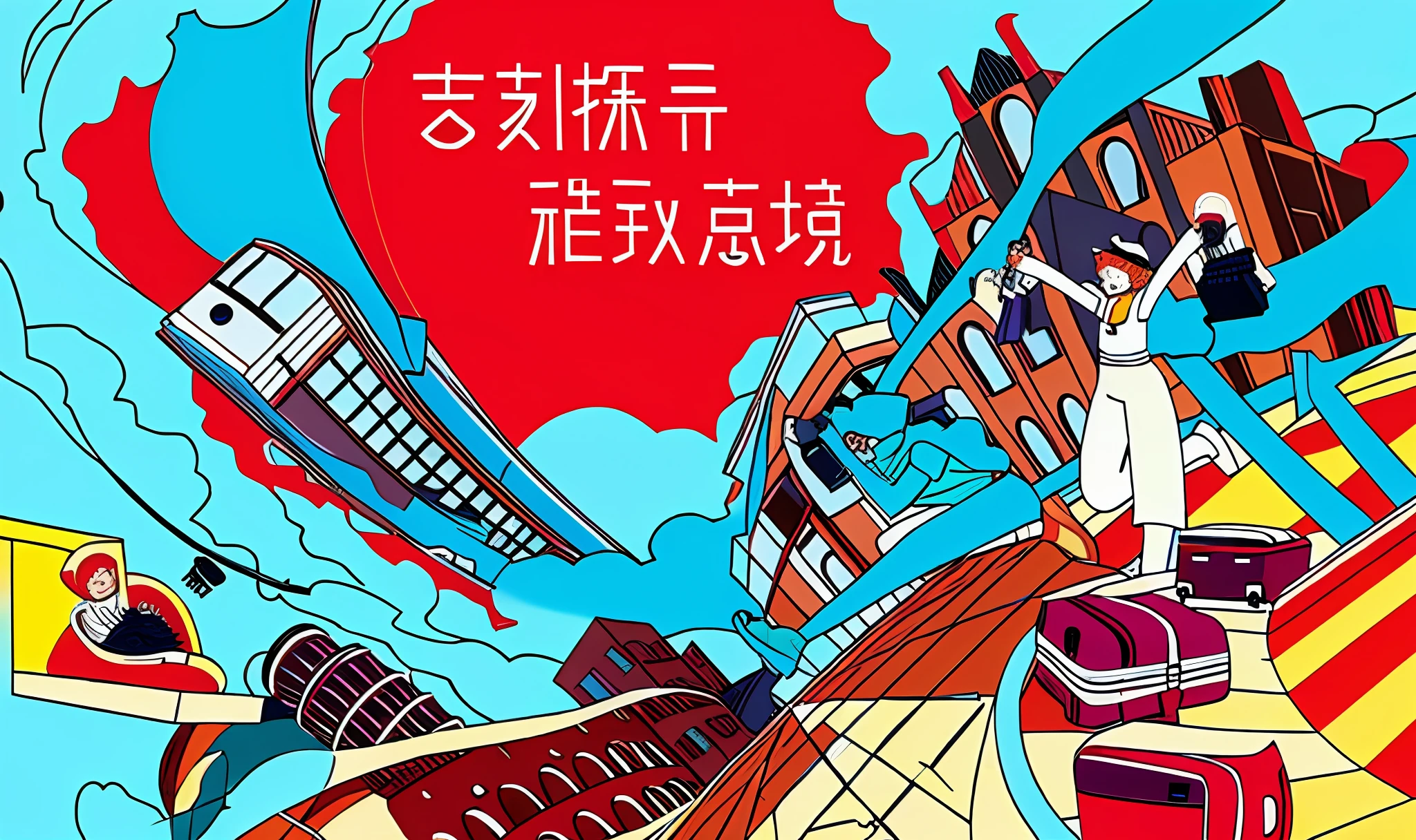 a drawing of a man on a skateboard in a city, anime city lineart, anime style cityscape, ghibli moebius, tekkonkinkreet, in style of hayao miyazaki, marvel japan coloring, hayao miyazaki's animation style, lineart behance hd, clean ink detailed line drawing, author:Middle Bokuhn