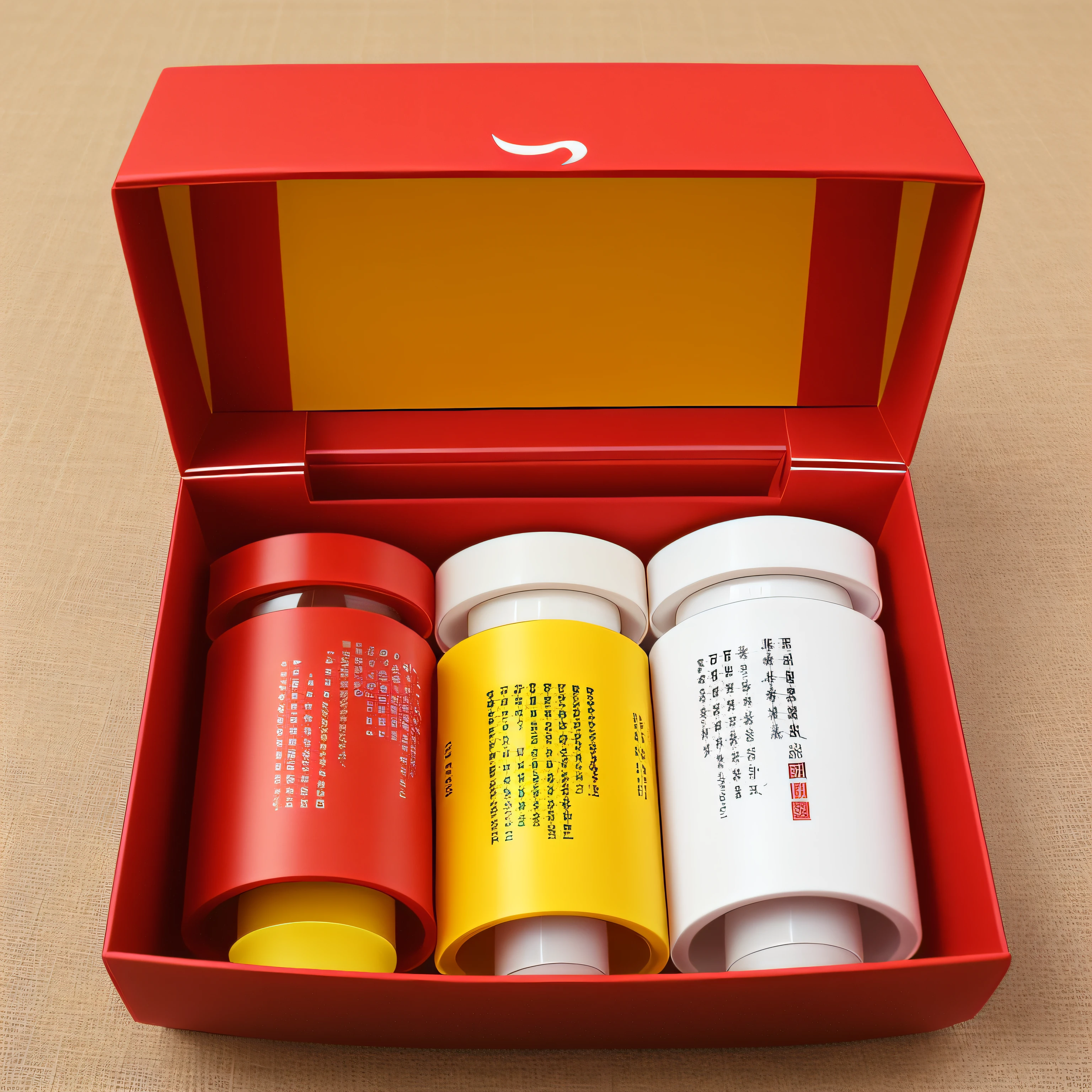 （A product box），（Best Quority），The product is a capsule，Inner and outer packaging，There are 4 capsules in the inner package，There are three inner packs inside the outer package，The packaging shape is not square，The packaging color is yellow or red，chinese style，Imperial style，Advancedsense --auto