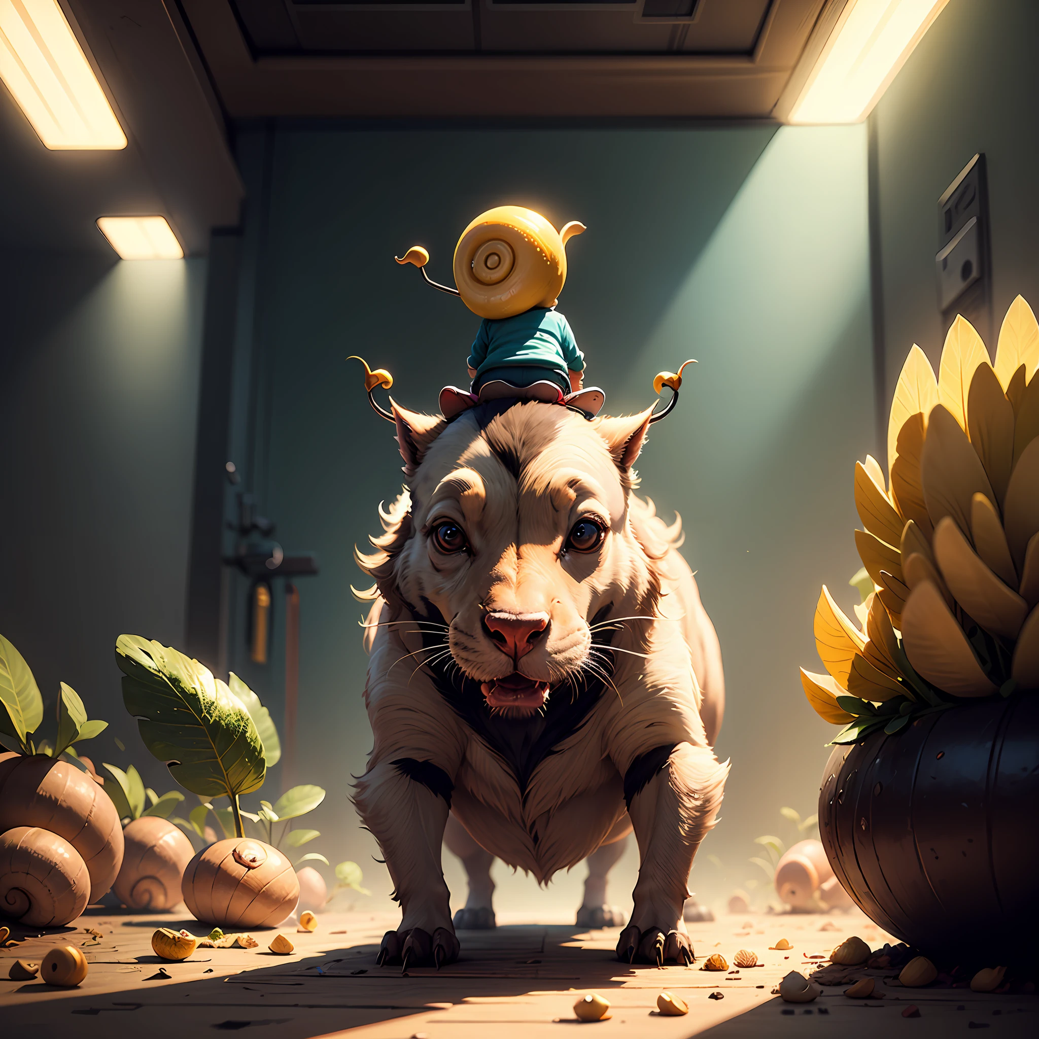 illustration Arts animated, colorful pixar animated,Boy Riding a Snail,HDR, Detailed Animation,detailed, cinematic art, animation style, Animation,Detailed,soll Background soft lighting, cinematic lighting, realistic animation, Realistic, unreal engine, cinematic, photography style, 32k, By Lee Sylvester Lemon 🍋 --auto