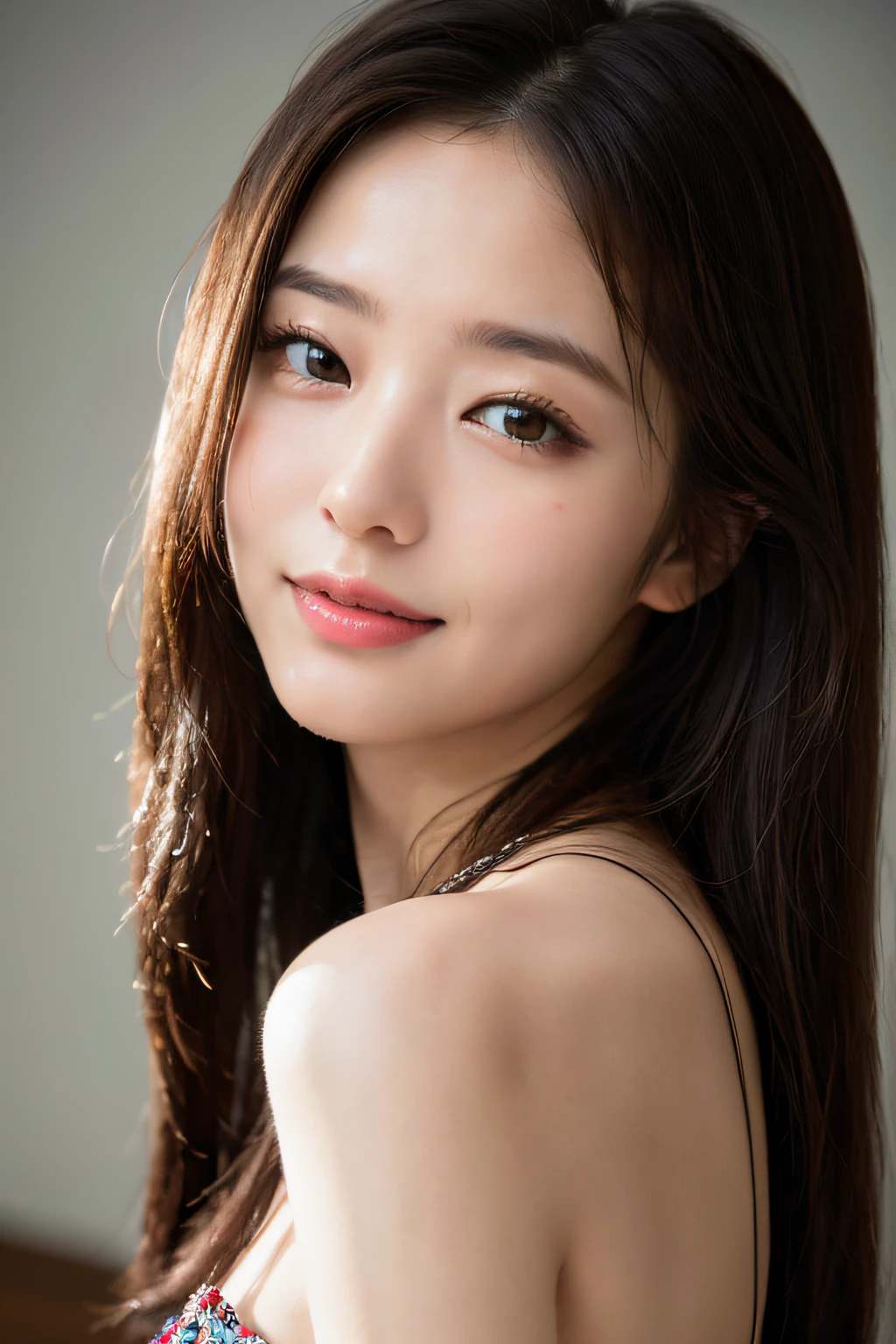 (8k, RAW photo, best quality, masterpiece:1.2), High detail RAW color photo, professional photograph, (realistic, photo realistic:1.37), cinematic light, 1girl,smile