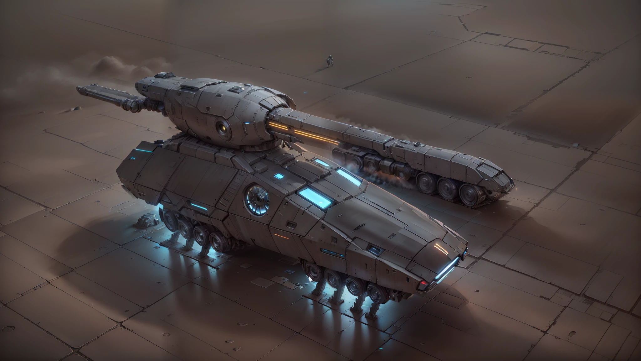 Future alien tanks,Walking on Mars,Sci-fi Future,The surface has a strong metallic feel,The surface is sleek