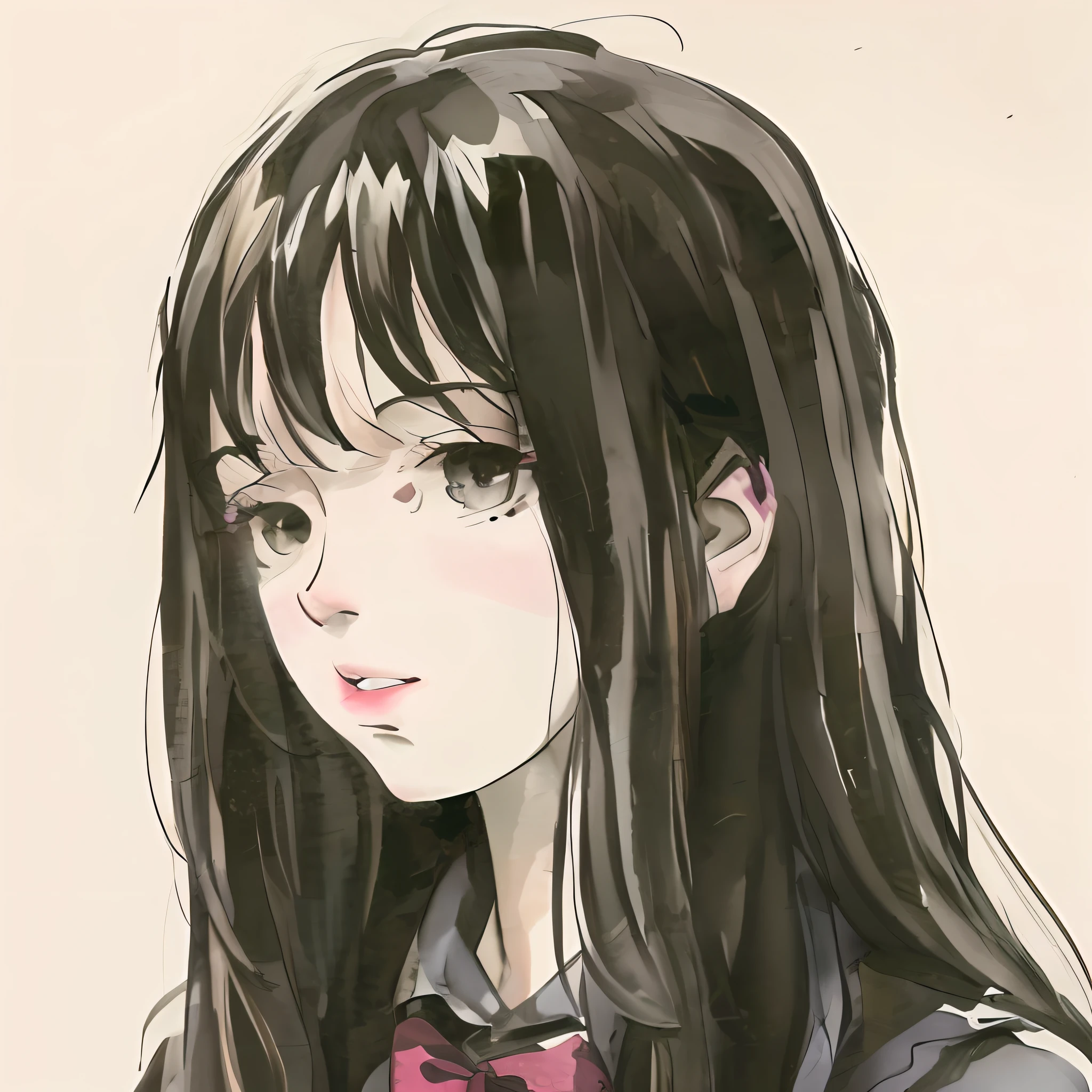 A long-haired boy