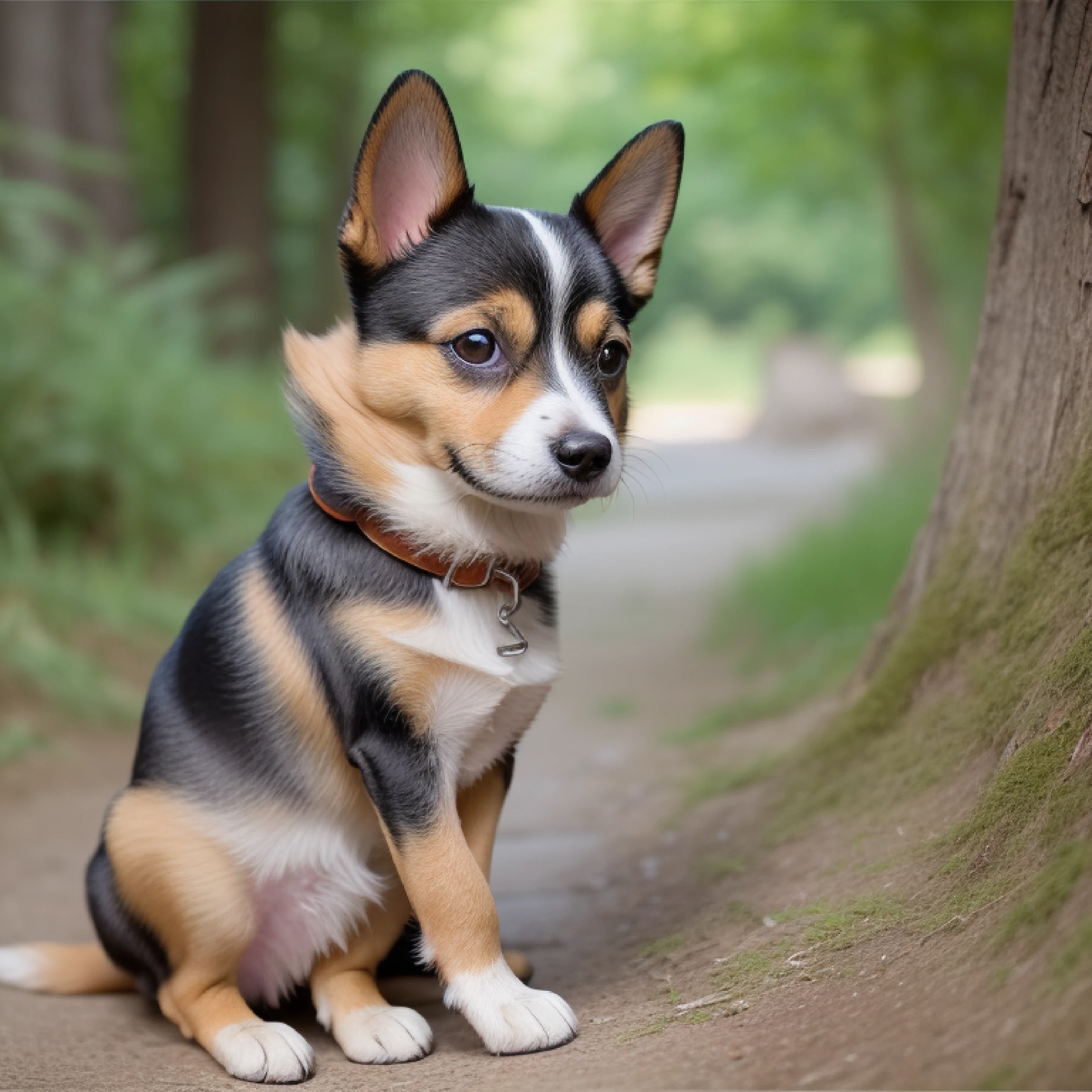 a Dog、small dog、raising the front paws
