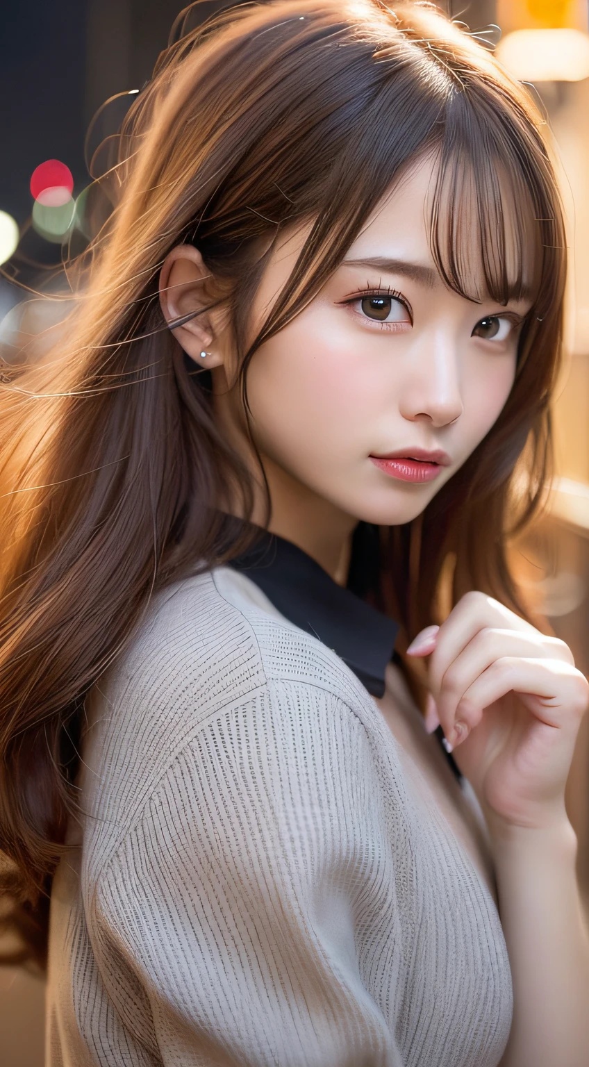 (Raw photo, Best Quality), (Realistic, photoreallistic:1.3), Maste Piece, extreamly delicate and beautiful, Extremely detailed, amazing, finely detail, Light Smile, extremely detailed CG Unity 8k wallpapers, huge filesize, Ultra-detailed, A high resolution, Soft light, Floating Hair NovaFrogStyle)), a beautiful detailed girl, Detailed fingers, very detailed eyes and faces, beautiful detailed nose, Beautiful detailed eyes, long eyelashes, Light on Face, Looking at Viewer, Cute, (Full body:1.3), ((Small breasts)), Realistic face, Realistic body, beautiful detailed thigh, (URZAN-6500-v1.1:0.8),(angry:1.5),女の子1人、japanes、(nights:1.2)、city scape、city light、closed up、 Tokyo Street,Night, Cityscape,City lights ,shigh school uniform