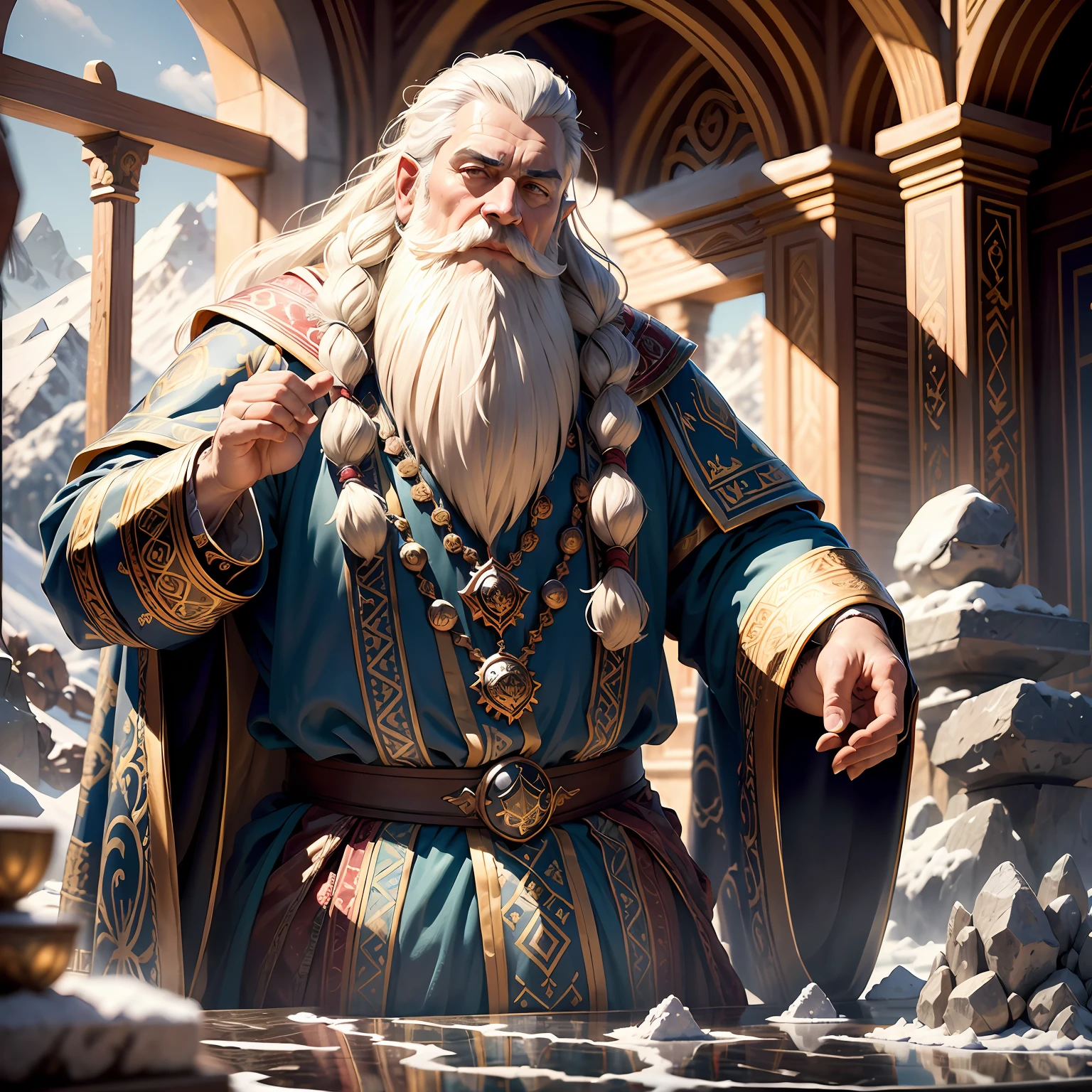 a old king with bearded --auto