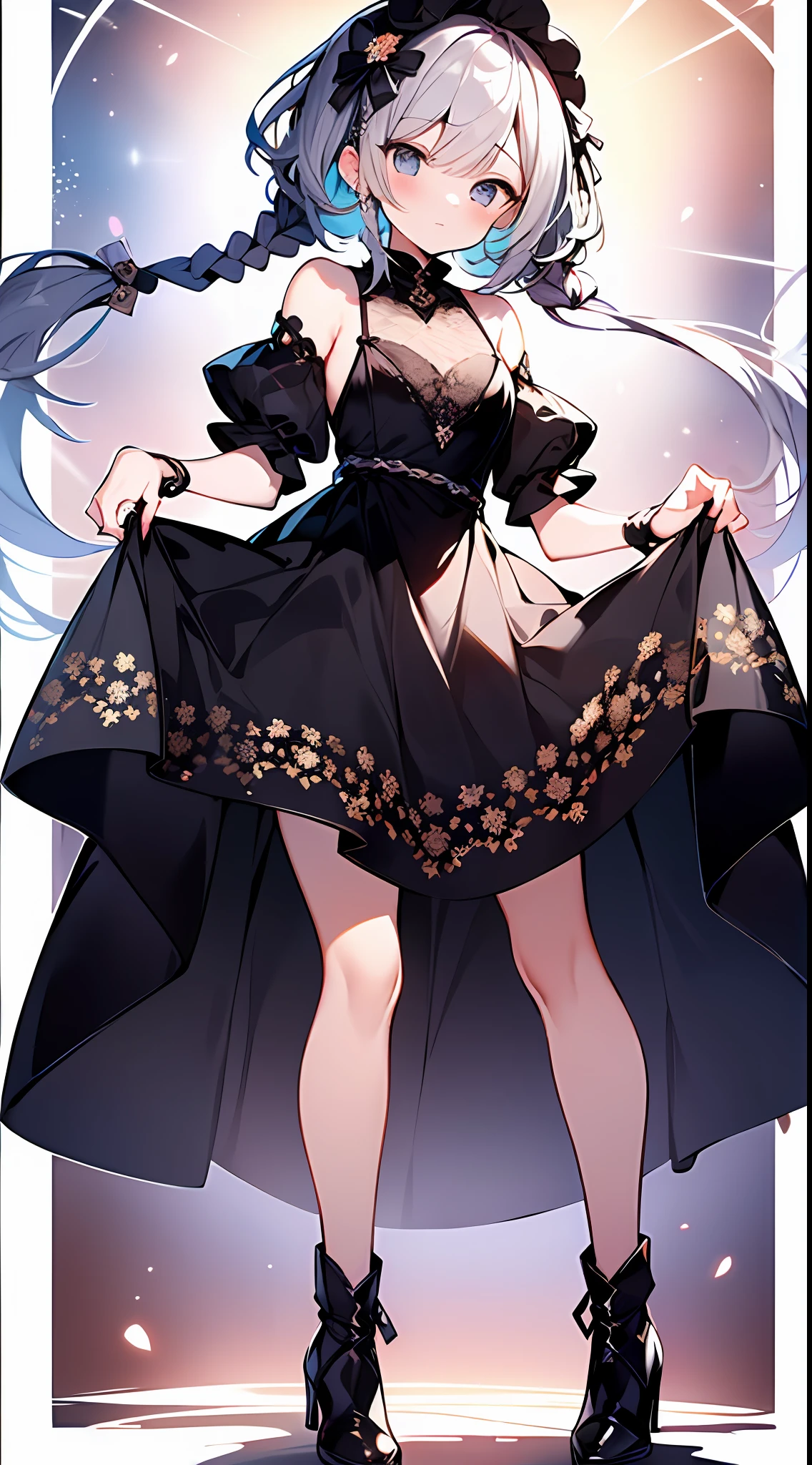 (incredibly absurdres absolutely resolution: 1.5), highest quality, masterpiece, ultra high resolution, 8k, (multiple girls), (gorgeous dresses with many gorgeous and colorful decorations) BREAK shoujo manga style, (li), soft line drawing, digital enhancement, shojo manga touch, environmental change scenes, shojo manga core, ( Hair length to the shoulders))), (((short braid))), ancient capital of the West, full body visible angle, entangle, beautiful and aesthetic: 1.5, High quality: 1.3