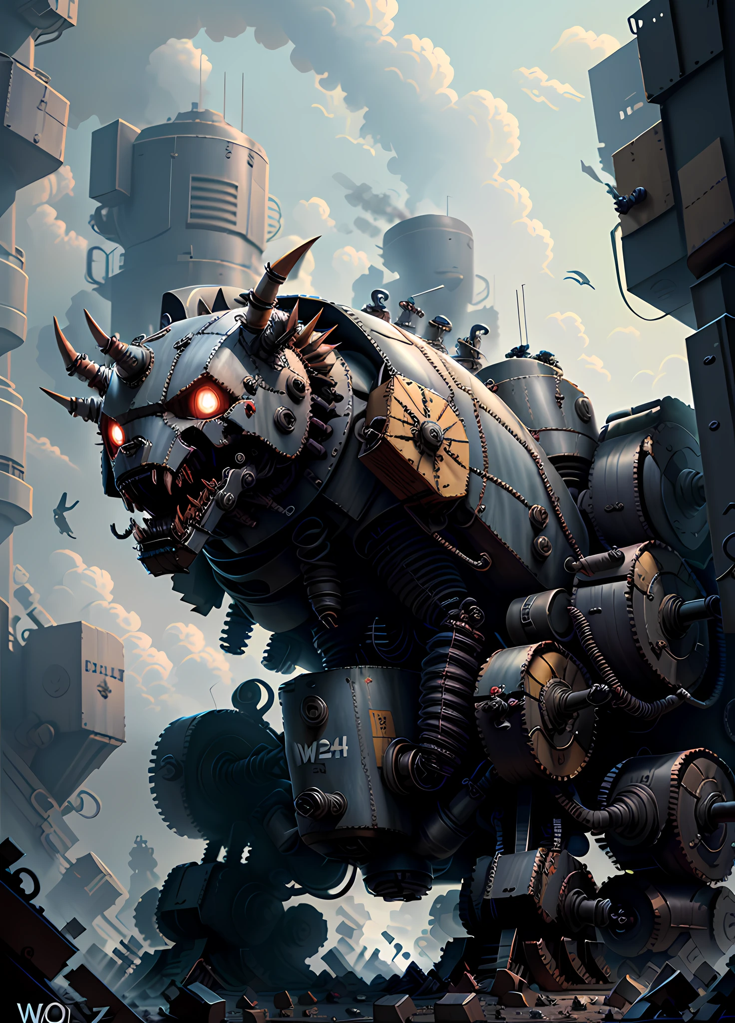 dieselpunkai,  overcomplicated machine   demonic ww1