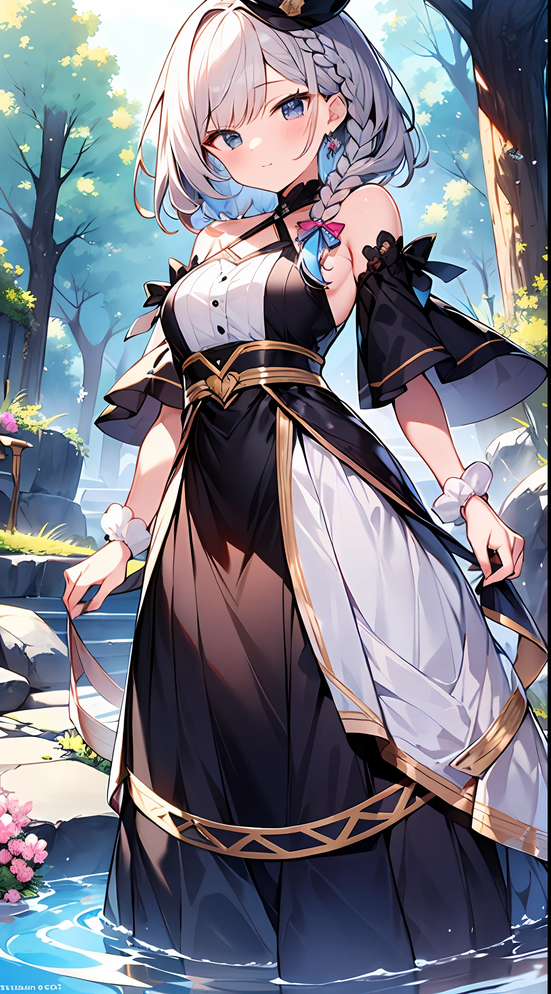 (incredibly absurdres absolutely resolution: 1.5), highest quality, masterpiece, ultra high resolution, 8k, (multiple girls), (gorgeous dresses with many gorgeous and colorful decorations) BREAK shoujo manga style, (li), soft line drawing, digital enhancement, shojo manga touch, environmental change scenes, shojo manga core, ( Hair length to the shoulders))), (((short braid))), ancient capital of the West, full body visible angle, entangle, beautiful and aesthetic: 1.5, High quality: 1.3