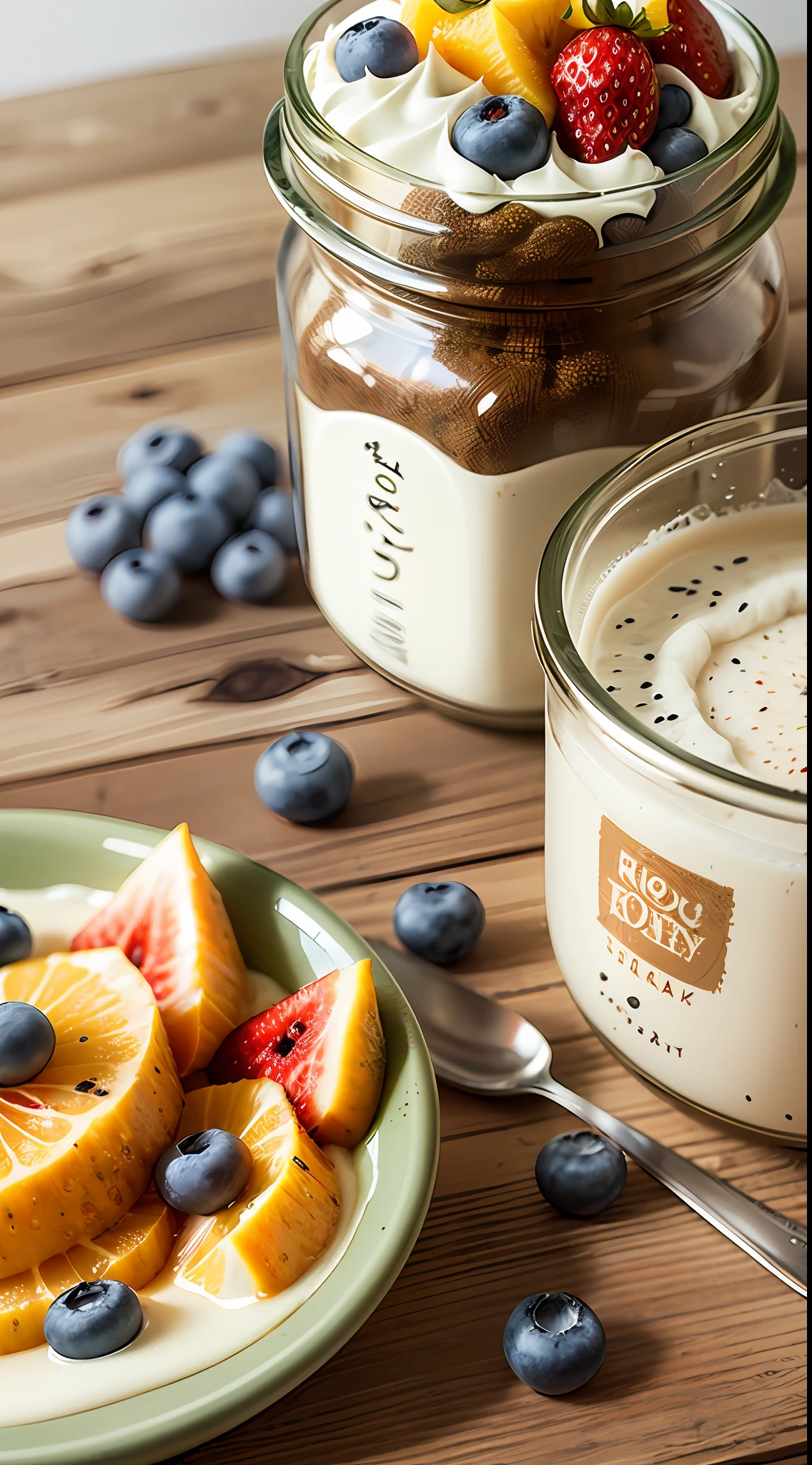 2 tablespoons chia seeds 1 cup milk (can be cow's milk, vegetable milk or yogurt) 1 tablespoon honey or other sweetener of your choice 1 teaspoon vanilla extract (optional) Chopped fresh fruits (For example, strawberries, kiwi, mango, blueberries, etc.) for topping --auto --s2