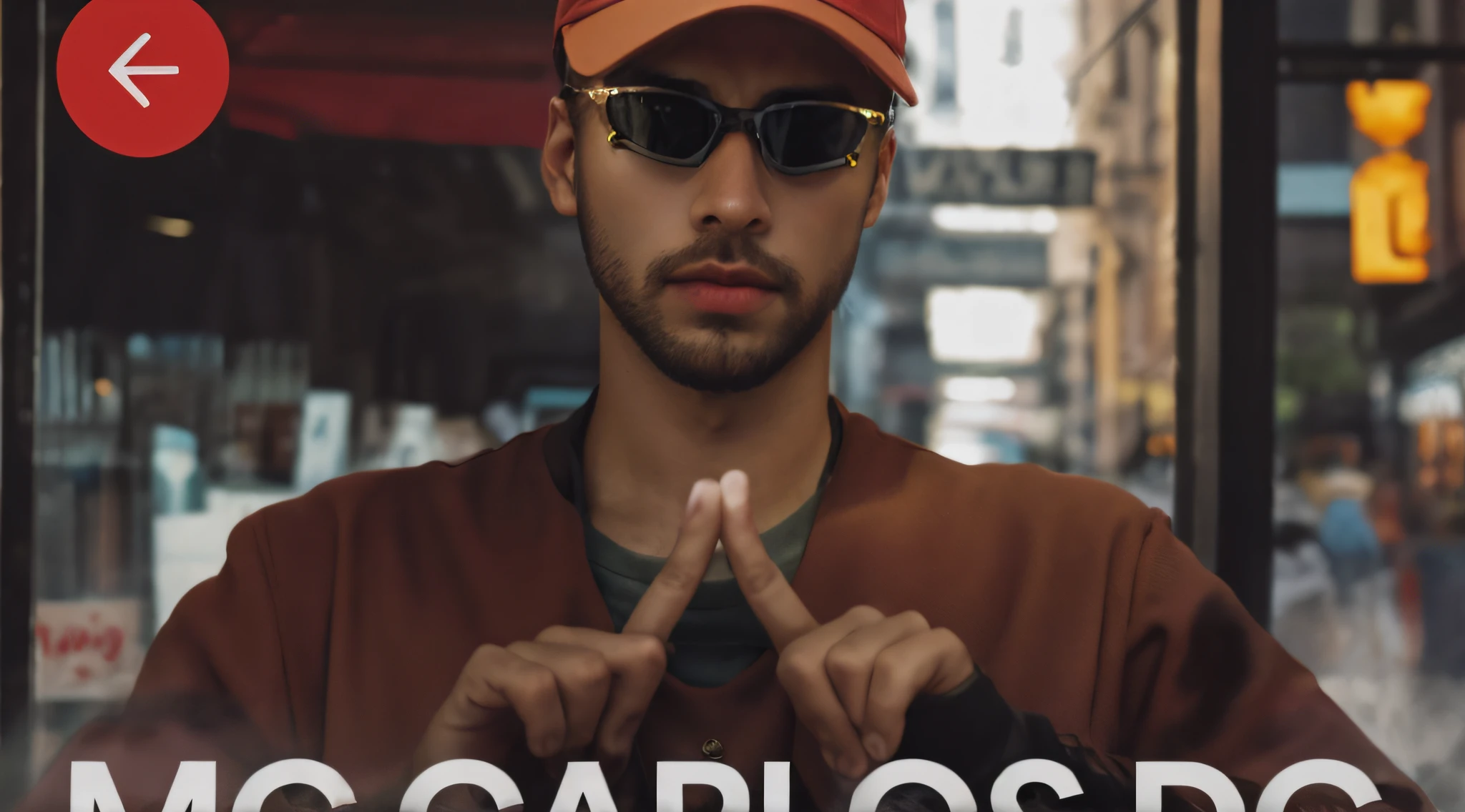 arafed image of a man in a cap and sunglasses making a sign, Dan dos Santos, inspired by Carles Delclaux is, Directed by: Carles Delclaux é, caio santos, Carlos Dalmau, inspirado em Carlos Trillo Name, danilo torres, Carmelo Blandino, inspirado em Carlos Catasse, capturar