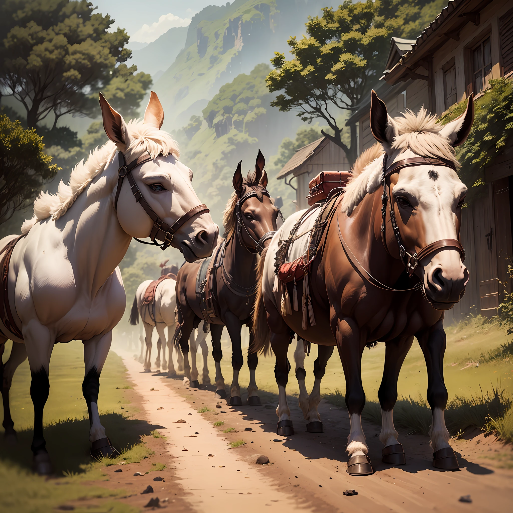 The breath of the village,Quaint look,Your younger self looks down at yourself,Surrounded by fields,Dirt fragments,Slowly led the donkey beside him,Heavy ringtones,Familiar feeling。 --auto