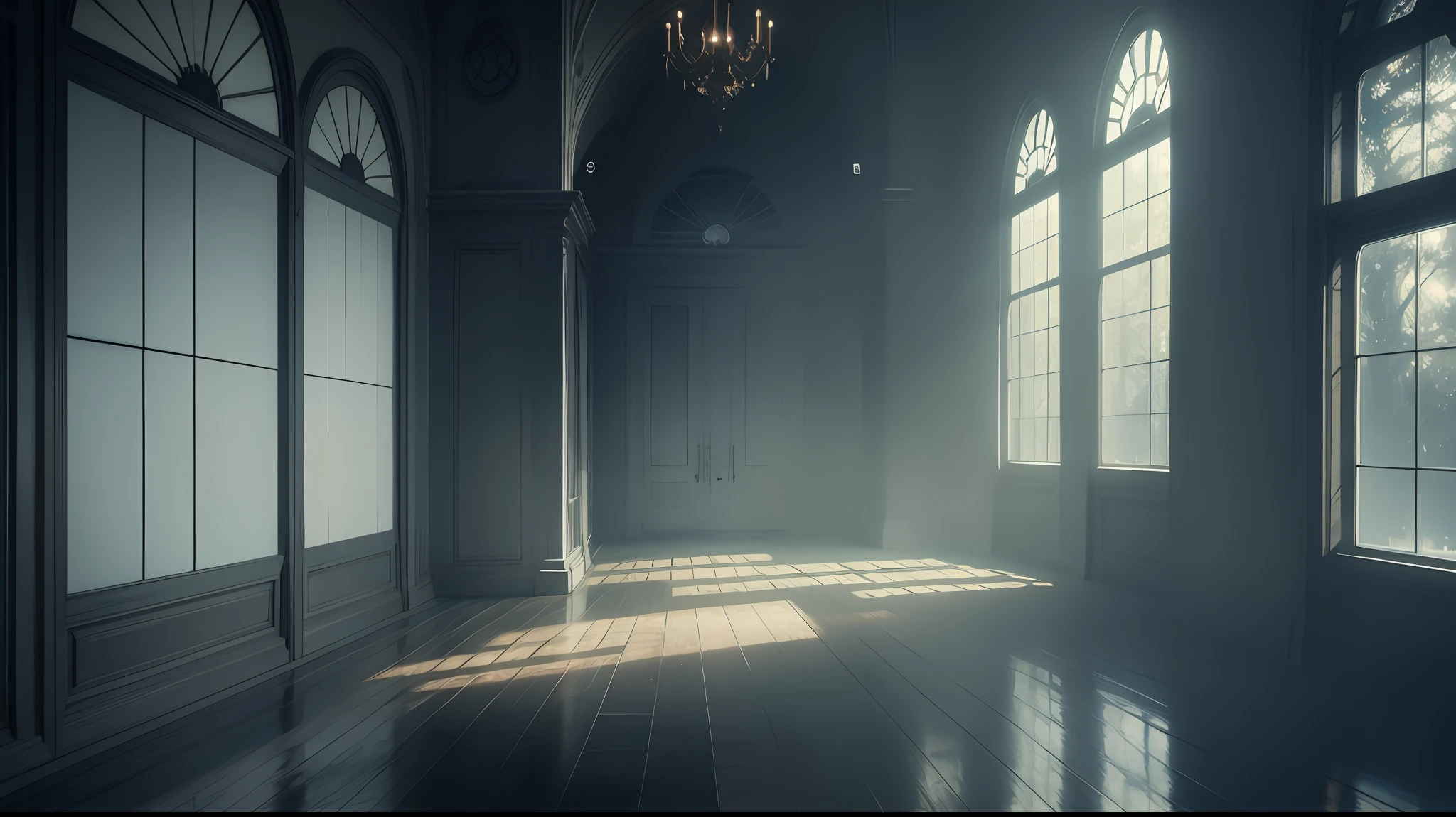 The interior of a room at night. full with haze an eerie lighting. volumetric lighting, foggy. there are a lot of ancient artifacts being exposed. ultra detail, hiperrealistic, ultimate photo-realism, insane photographic detail. absolutely cinematic, expert usage of lighting. film on arri alexa, horror movie, dramatic lighting, masterpiece, masterful lighting, deep shadows, noir influences.
