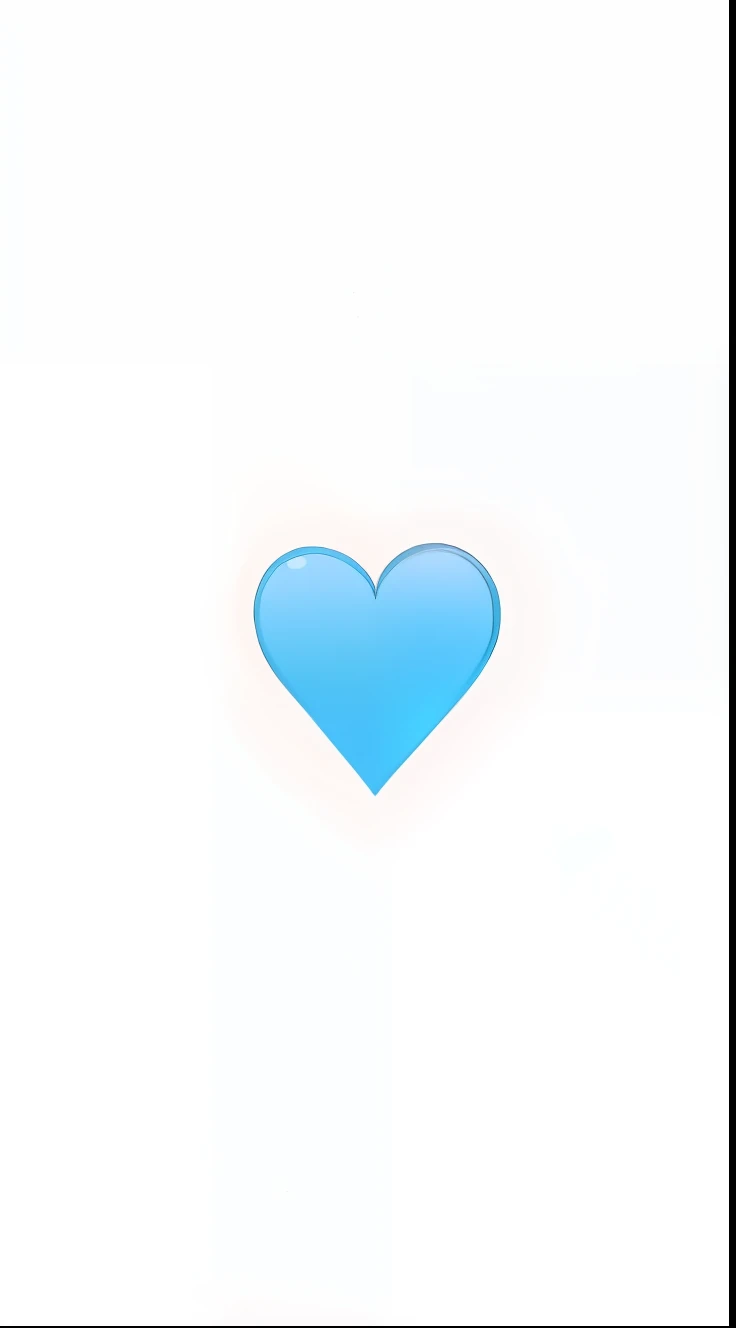 realistic heart, baby blue color --auto