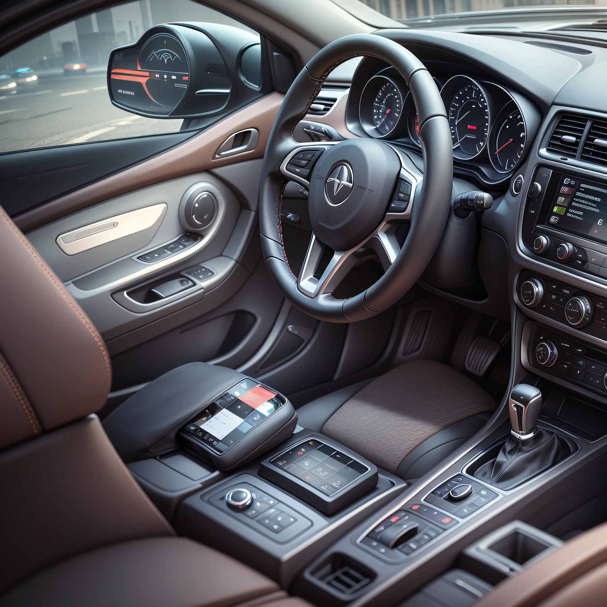 Car interior scene diagram --auto