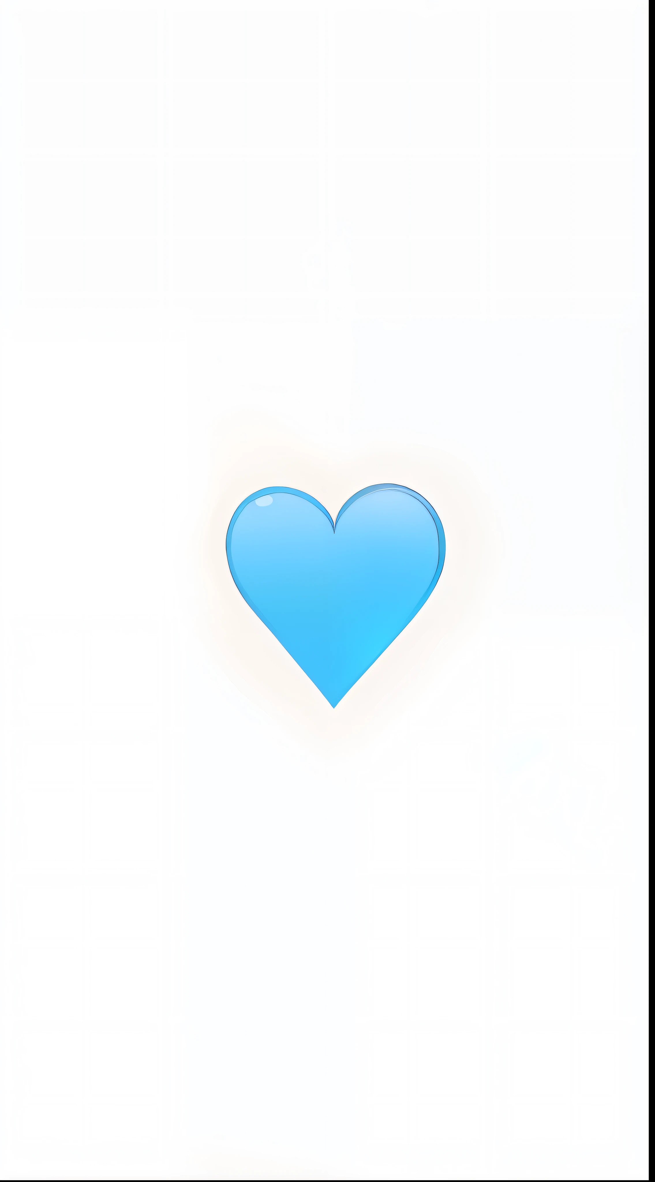 realistic heart, baby blue color --auto