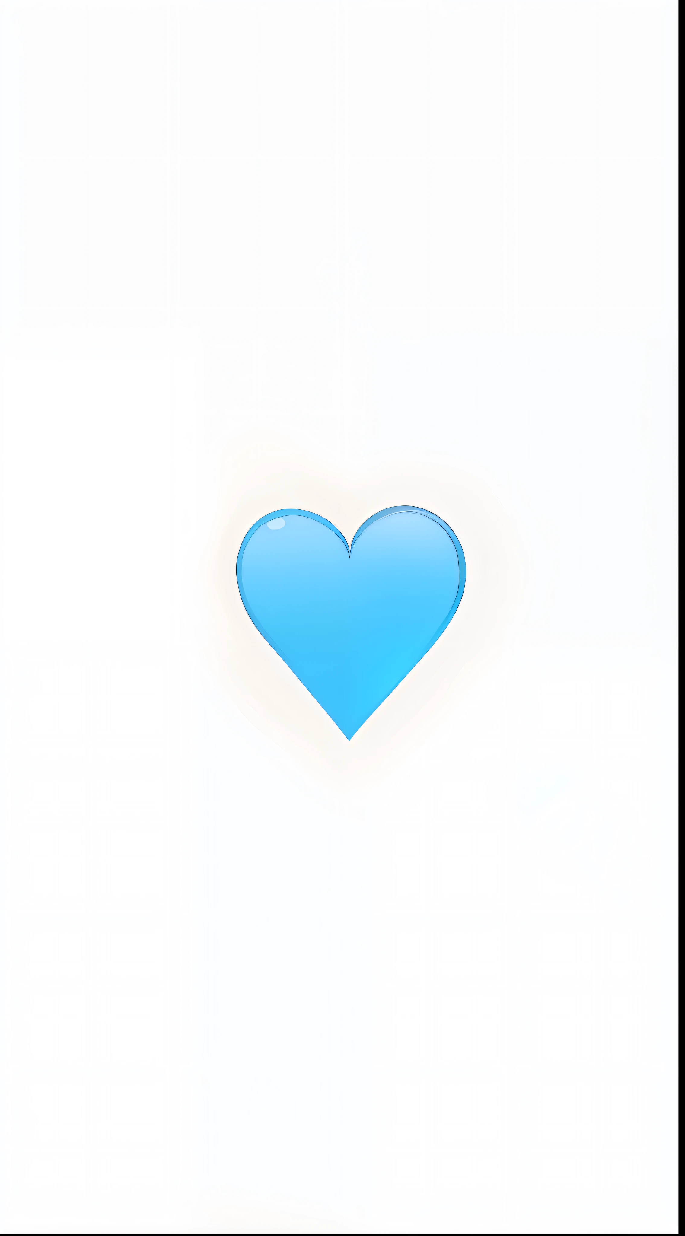 realistic heart, baby blue color --auto