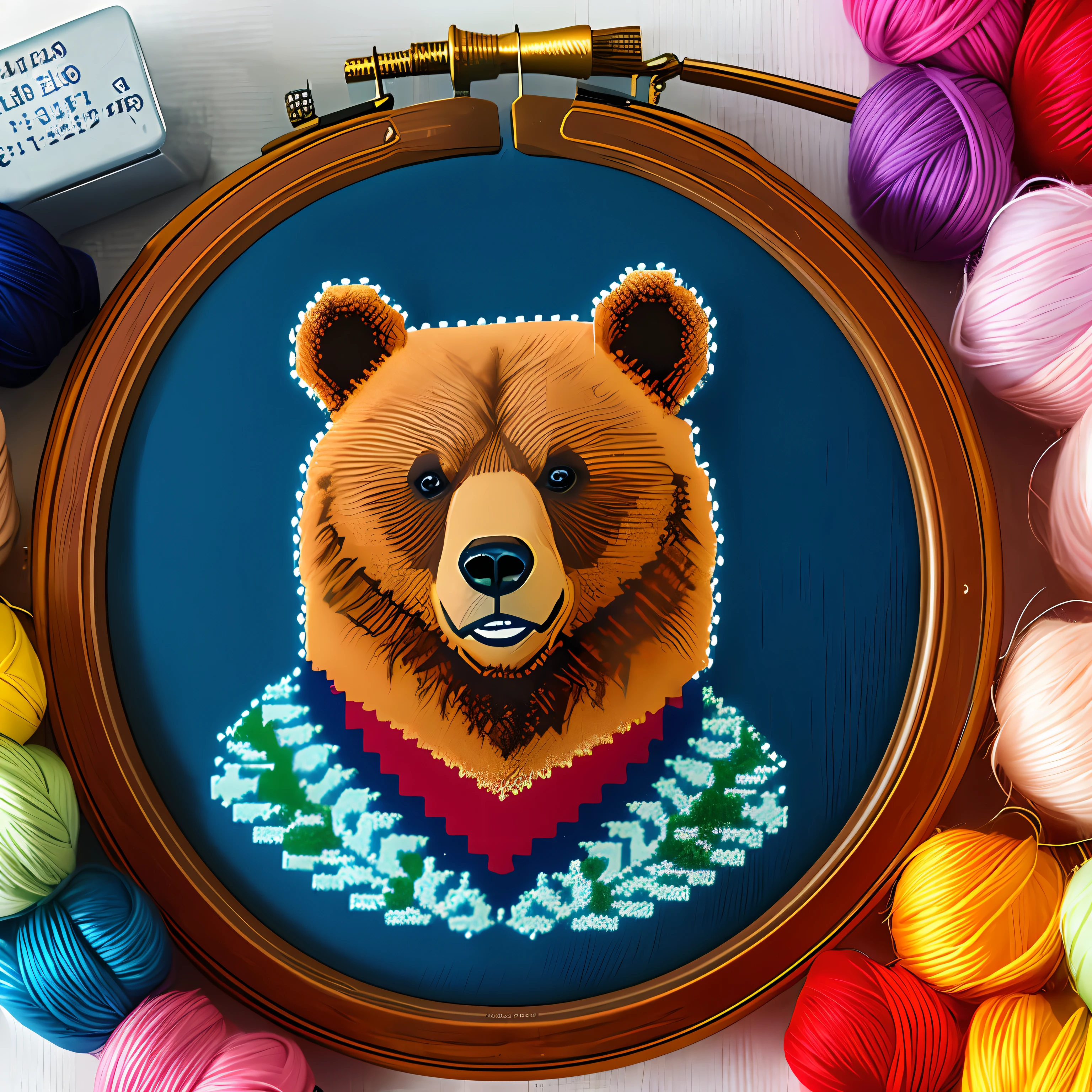 Bear cross stitch scheme