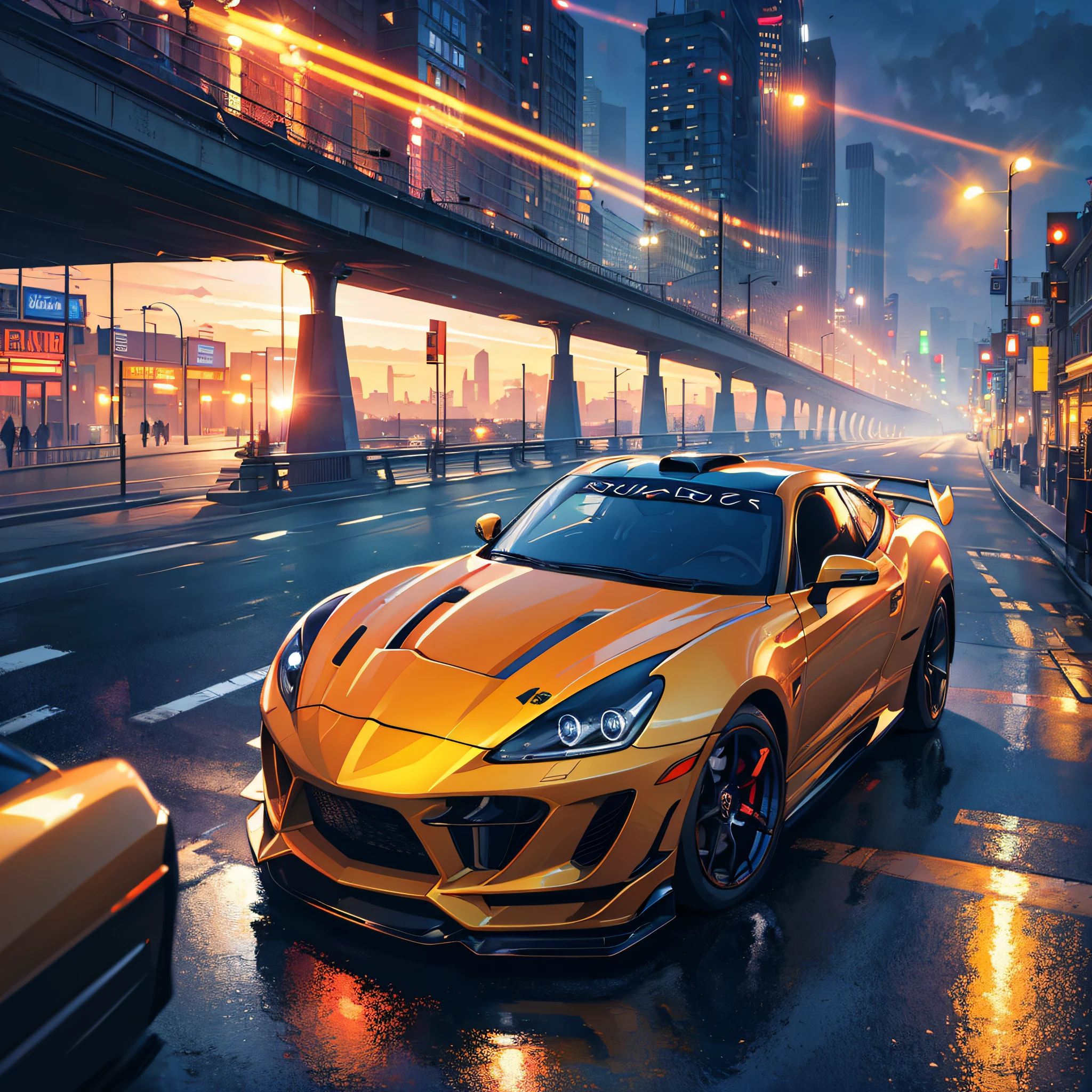 (((Tilt-Shift)))), (((Sparks under the wheels))), High-detail RAW realistic art, (((Red and white Shelby Cobra racing))), Nitro acceleration, ((((Winter nights Alps))), (((super tall))), (The tattoo,airbrush))), ((cyberpunked)), (((Drive night rails at high speeds)), ((Magic vibe)), (wide screen)), 8k wall paper, (Smoke under the wheels), ((Mirror)), Tokyo Drift, Need for Speed Tesla, streaks of light, raytrace, subsurfacescattering, diffused soft lighting, shallowdepthoffield, author:(Oliver Wetter),shot with Canon EOS R5,500mm lens,F/2.8,((Clear bokeh focus)) --auto