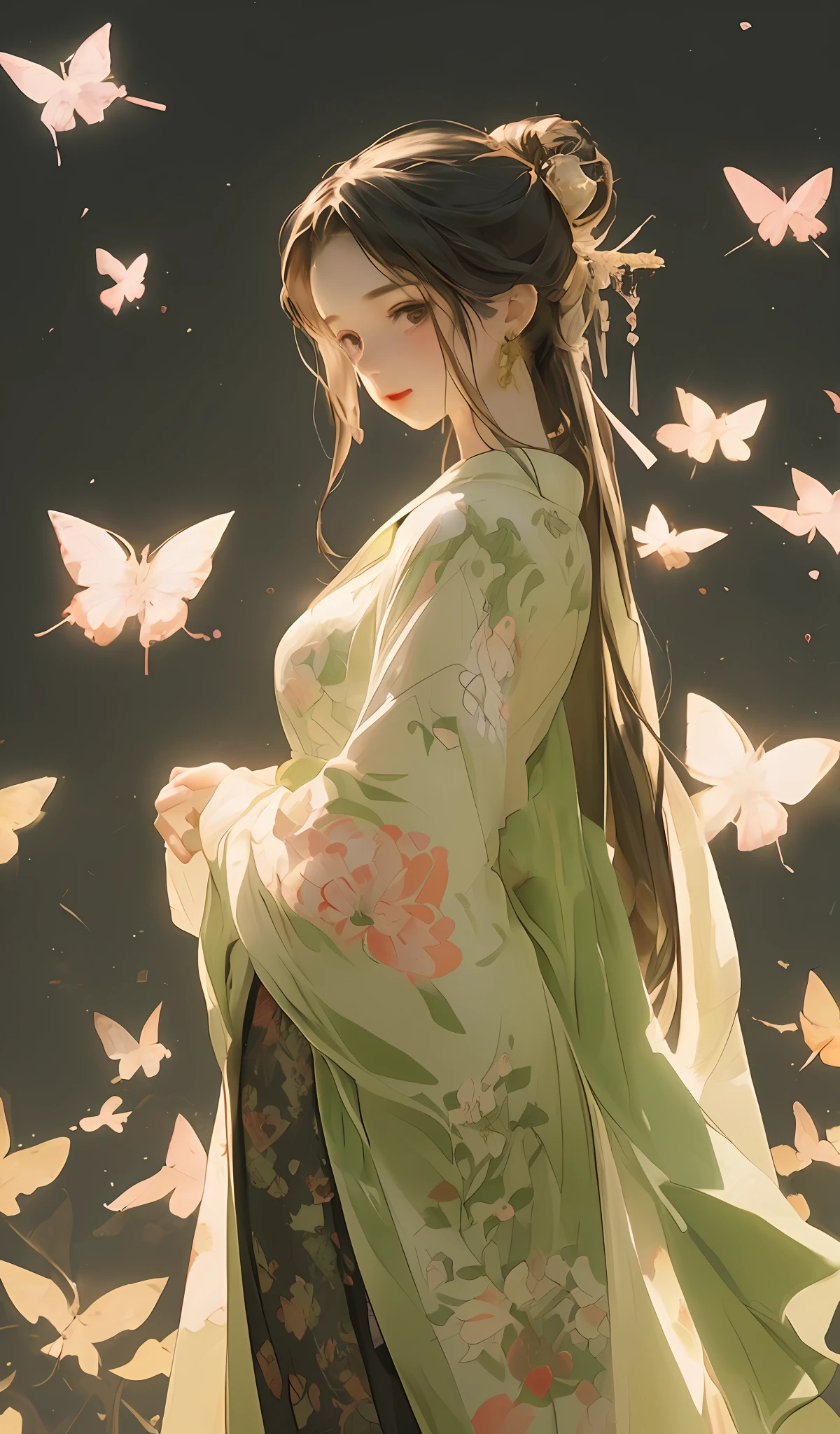 (Masterpiece:1.2, high quality), (pixiv:1.4),(Gongbi painting of the Song Dynasty:1.4)(wide-angle lens,Panoramic:1.2),(imid shot:0.95),(imid shot,macro shot:1.25),Dynamic Angle, Perspective, High Point,
masterpiece, best quality, 8k, insane details, intricate details, hyperdetailed, hyper quality, highancient China(Chinese architecture:1.5)Braid(mature female:1.5),sideways glance, (cold attitude:1.2),
Eyebrows like early spring willow leaves, often with rain hate cloud sorrow, Face such as peach blossom in March, hidden amorous month.   Thin waist curl, constrained yan lazy warbler languid, Sandalwood mouth light, seduce the bee crazy butterfly chaos.   Enchanting jade speech, beautiful jade fragrance,
A shot with tension(sky glows red,Visual impact,giving the poster a dynamic and visually striking appearance:1.2),close-up,(imid shot,macro shot:1.25),(Detailed face description),(Detailed hair description),(Detailed clothes description),
{Extremely Delicate Beautiful},(detailed eye description),((Delicate Faces)),(Beautiful and detailed facial depiction),
(beautiful face),thin face,slim,oval face,perfect face,delicate face,eyes detailed, Milky skin,(full body:1.8), white hair,