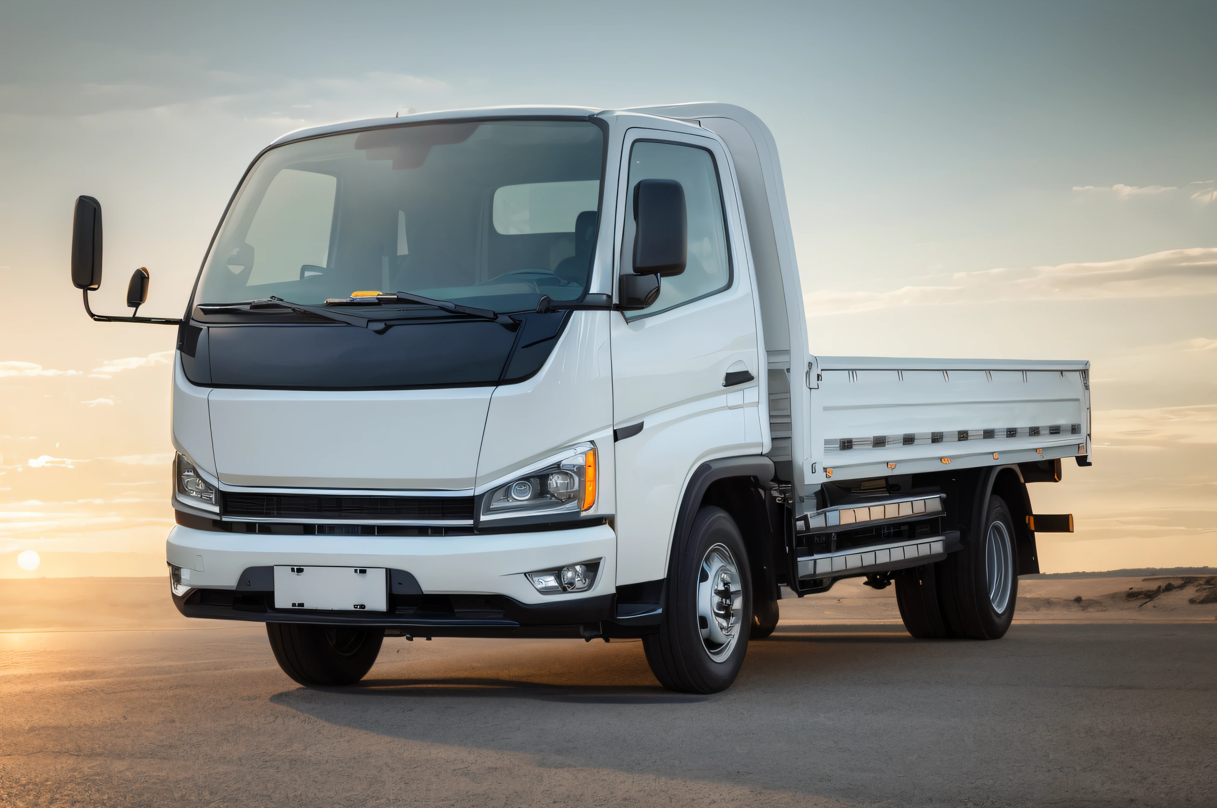 White truck on white background,gros-plan,vehicle。