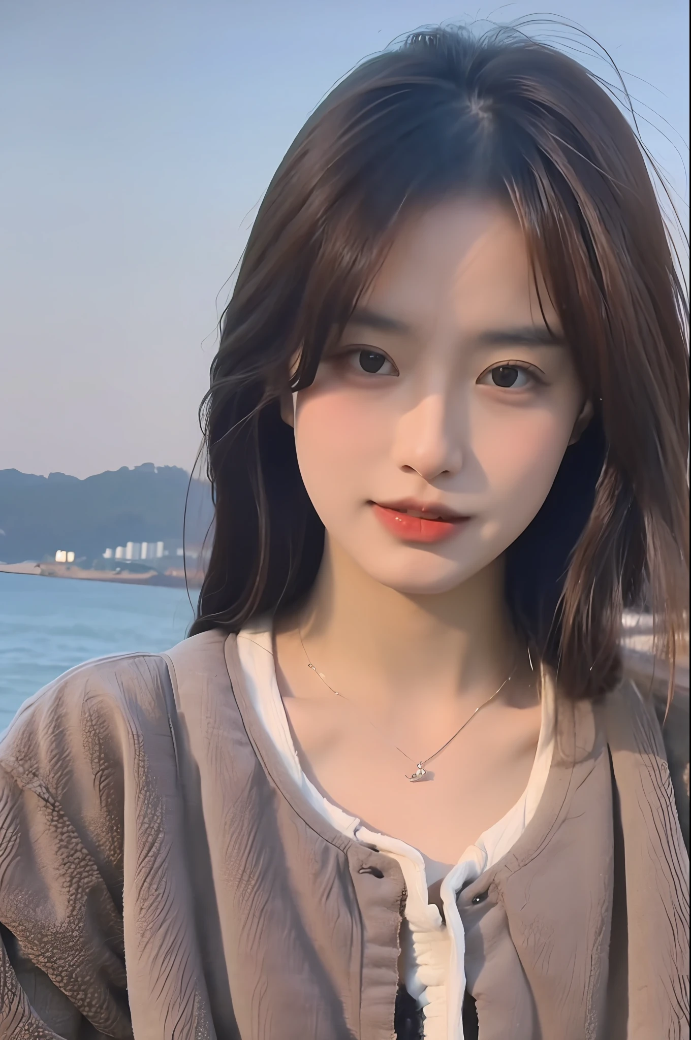 (Highly detailed body,Highly detailed face,the best quality:1.2) ,a woman with,Look at viewers,(比基尼,),(Background seaside:1.4)