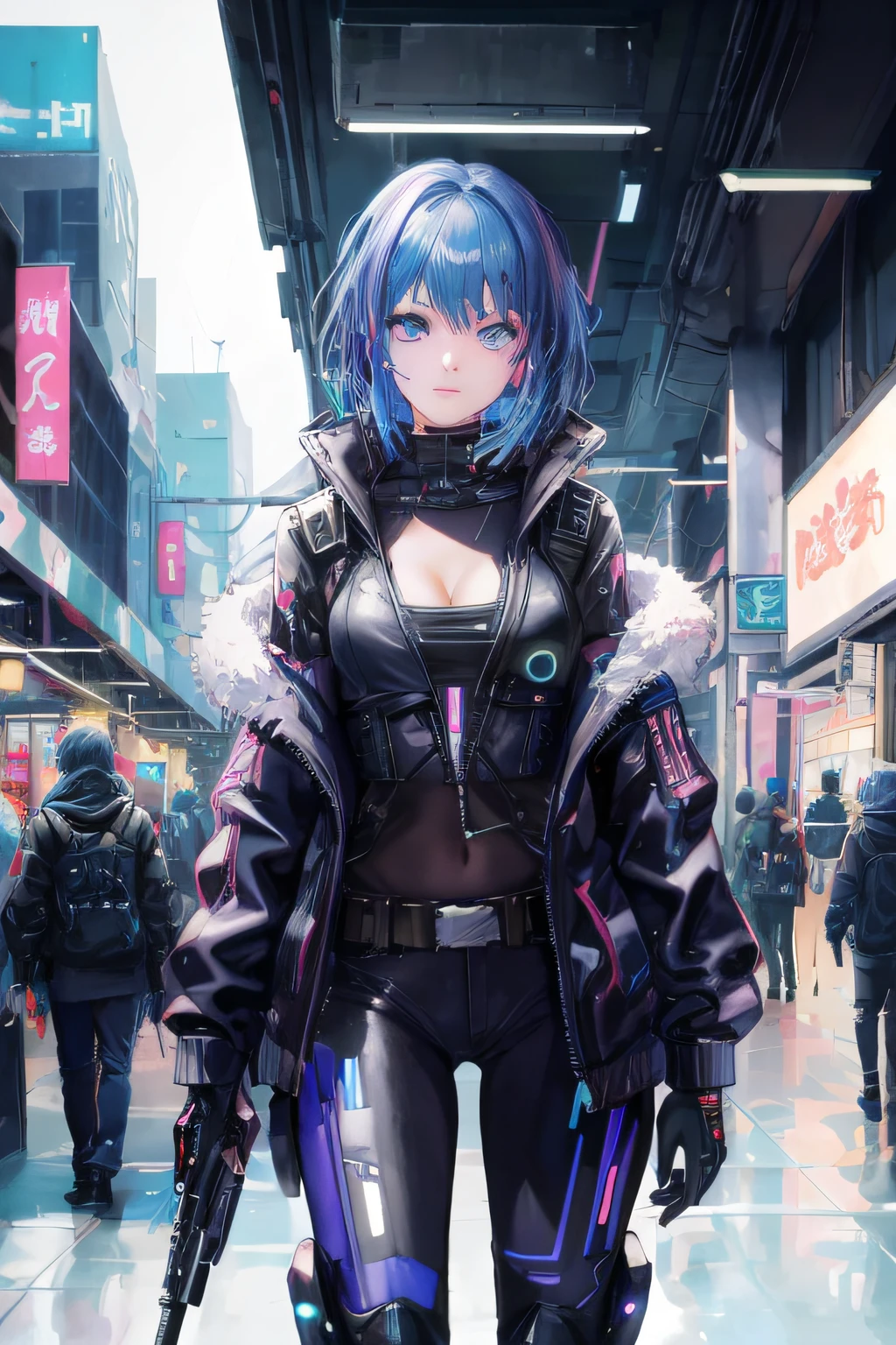 cyber girl with gun and armor in a city street, Cyberpunk Anime Girl, female cyberpunk anime girl, modern cyberpunk anime, anime cyberpunk art, digital cyberpunk - anime art, Digital Cyberpunk Anime Art, anime cyberpunk, cyberpunk anime art, Cyberpunk anime girl mecha, cyberpunk anime girl in hoodie, anime style 4 k, best anime 4k konachan wallpaper