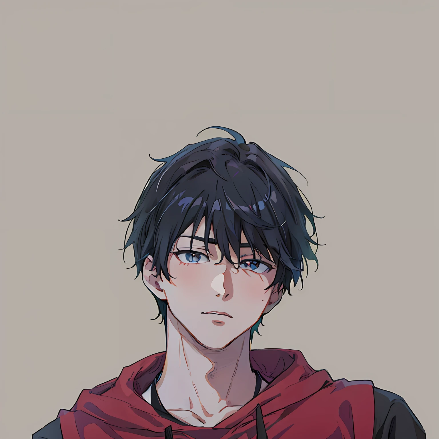 anime boy with black hair and red hoodie looking at camera, anime boy, young anime man, 4 k manga wallpaper, made with anime painter studio, badass anime 8 k, male anime style, anime portrait of a handsome man, anime style portrait, anime art wallpaper 8 k, nobutaka ike, anime moe artstyle, anime style 4 k