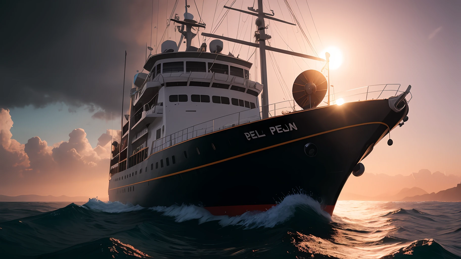 obra-prima, um navio dos anos 1500 navegando no mar, Aesthetics 1500, nuvens, litoral a vista, fog, dia, Very detailed lighting, Dramatic, trending digital art in Artstation 8k HD realistic detailed high definition, detalhado, textura da pele, hiper detalhado, textura de pele realista, armadura, melhor qualidade, Ultra alto nada, (fotorrealista: 1.4), alta resolução, detalhado, foto crua, sharp re, por Lee Jeffries Nikon D850 Film Fotografia de Stock 4 Kodak Portra 400 Camera F1.6 lens rich colors hyper realistic texture dramatic lighting unrealengine trend in artstation cinestill 800