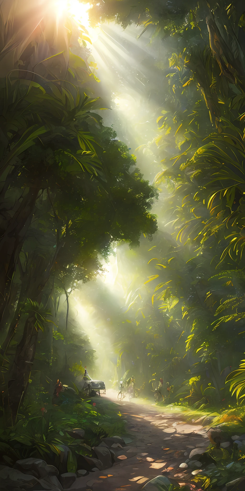 Digital illustration, detailed and intricate, of a dense jungle filled with exotic plants and animals, the sunlight filtering through the canopy creating a dappled effect. In the style of Yoshitaka Amano and Hayao Miyazaki, masterpiece, proportional, detailed, trending on artstation, beautiful lighting, realistic, intricate, award winning, 4k, highest quality
Award-winning, 4K digital painting in the style of Yoshitaka Amano. Detailed and intricate depiction of a zombie apocalypse, masterfully capturing the chaos and drama of the scene. Beautiful lighting and cinematic composition make this piece a true masterpiece, trending on artstation