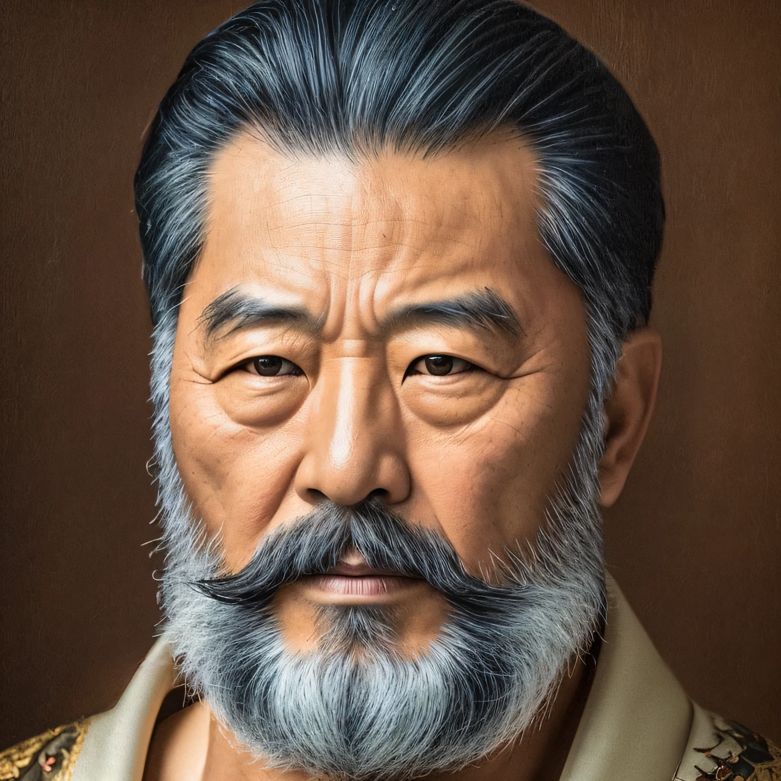 ( (8k:1.27), best quality, masterpiece, ultra high resolution:1.2) Japanese man photo, beard --auto