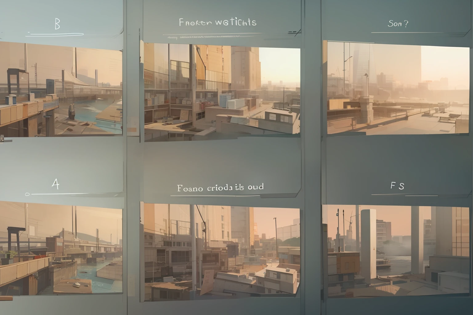Create a set of storyboards with shots of a dialogue