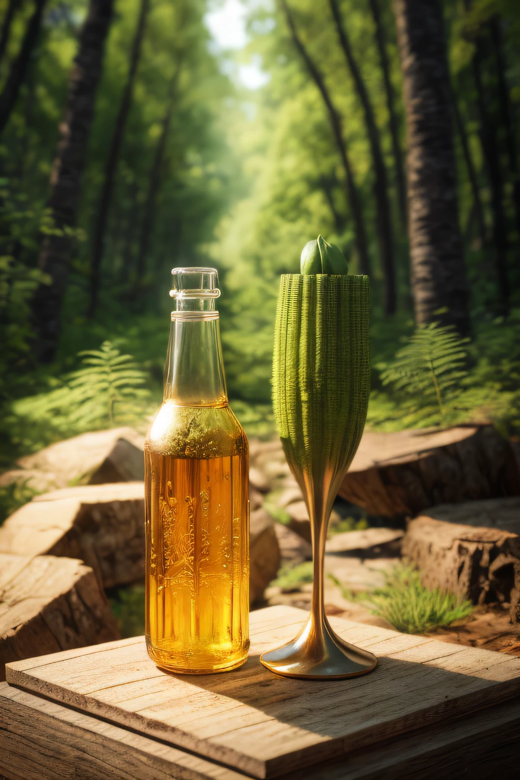 Warmth,green colors, The background is forest, Depth of field, Ray tracing, ultra high def, ccurate, High details, Textured skin, High quality, Best quality, A high resolution, Award-Awarded, Anatomically correct, 巨作