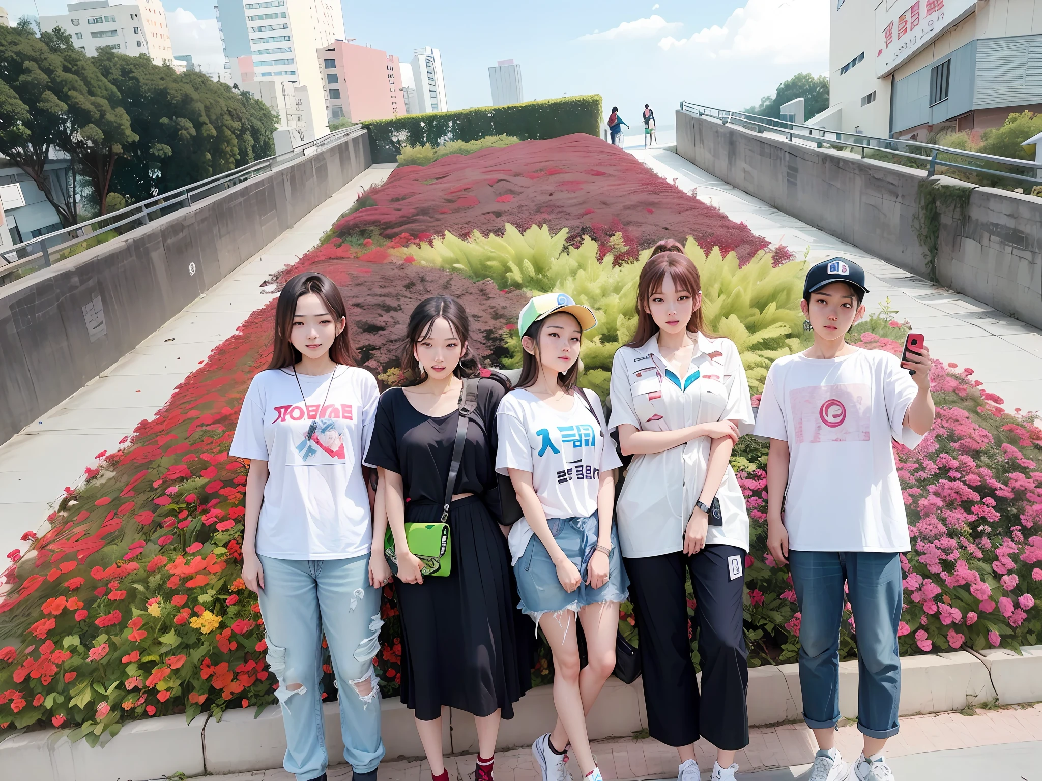 Two women were taking selfies with their phones,Korean girls,xintong chen,19-year-old girls,Ye Wenfei,Cui Xuanhua,Xisen Wu,Jin Young Shin,very very low quality,Nam Jae-yeon,Liu Chengyou,18yars old,Ziyu from twice,Gonghao