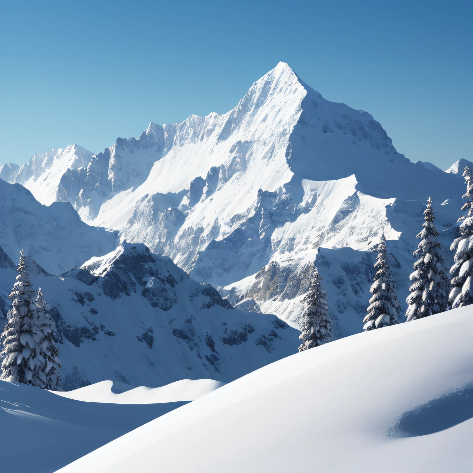 snow mountains，Vector graphics --auto