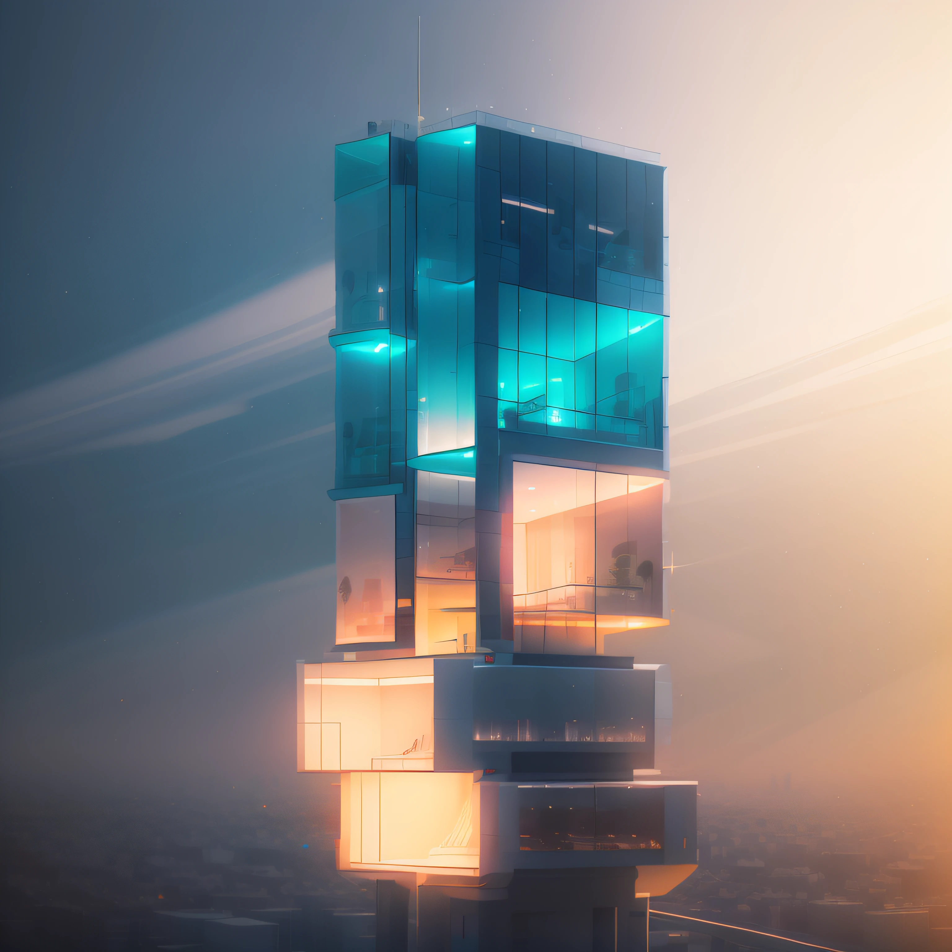 Technologie,architectural,the ground,surrealism, Modern, Cinematic lighting, Sparkle, Glowing light, f/4.0, 85mm, ultra high def, 巨作, Super detail, High quality, A high resolution, 8K