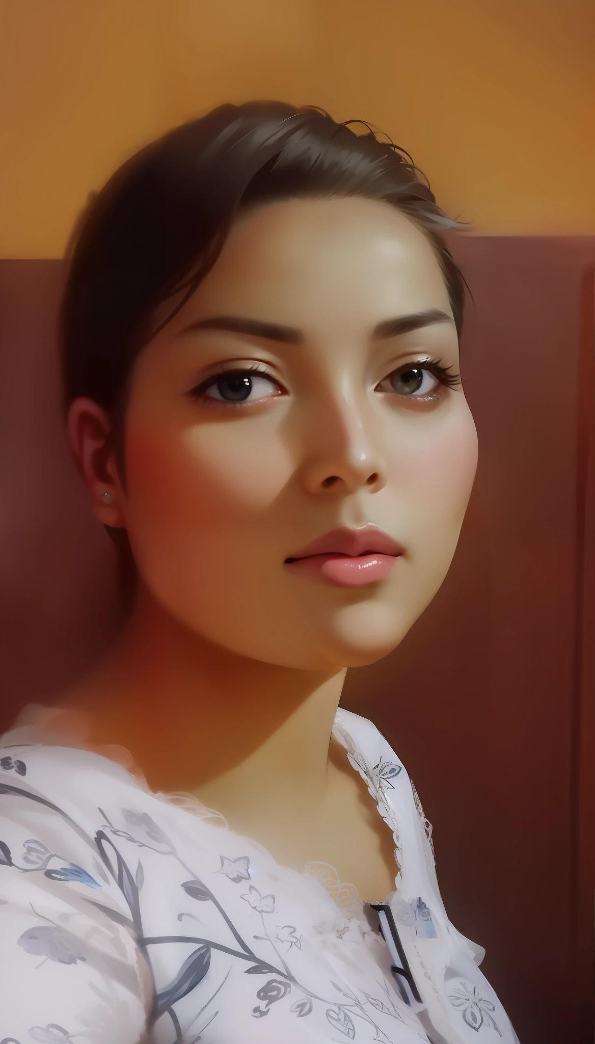 there is a woman that is sitting down with a cell phone, 30 years old woman, 3 0 years old woman, with accurate face, portait photo profile picture, 2 , assamese, profile image, profile pic, 2 8 years old face, 2 9 years old, profile pto taken in 2 0 2 0