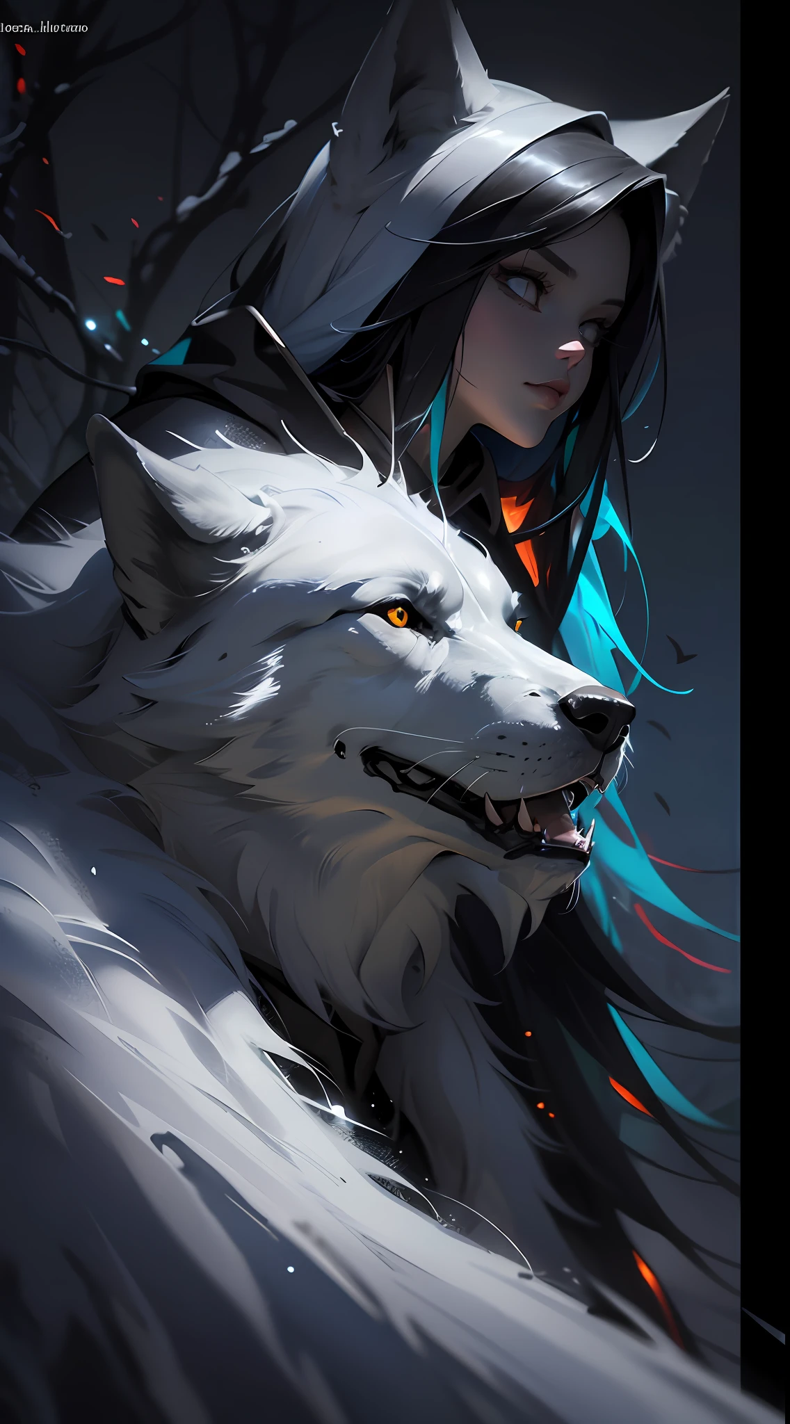 (hoang lap,A high resolution,hyper detailled),Black Soul theme,Off-white,big sword,Fur trimmed cape,wolf women,A wolf is around,Background of details,Bone fire,Northern Valley,Irithyll,Cold moon,Rule of thirds - no watermark,boundage,Diablo 4 style,intricate-detail,Aura of evil,Diablo color theme,(offcial art,Beauty and aesthetics:1.2),(Dark art,erode,s fractal art:1.3),rich colourful,horryfing,highest details