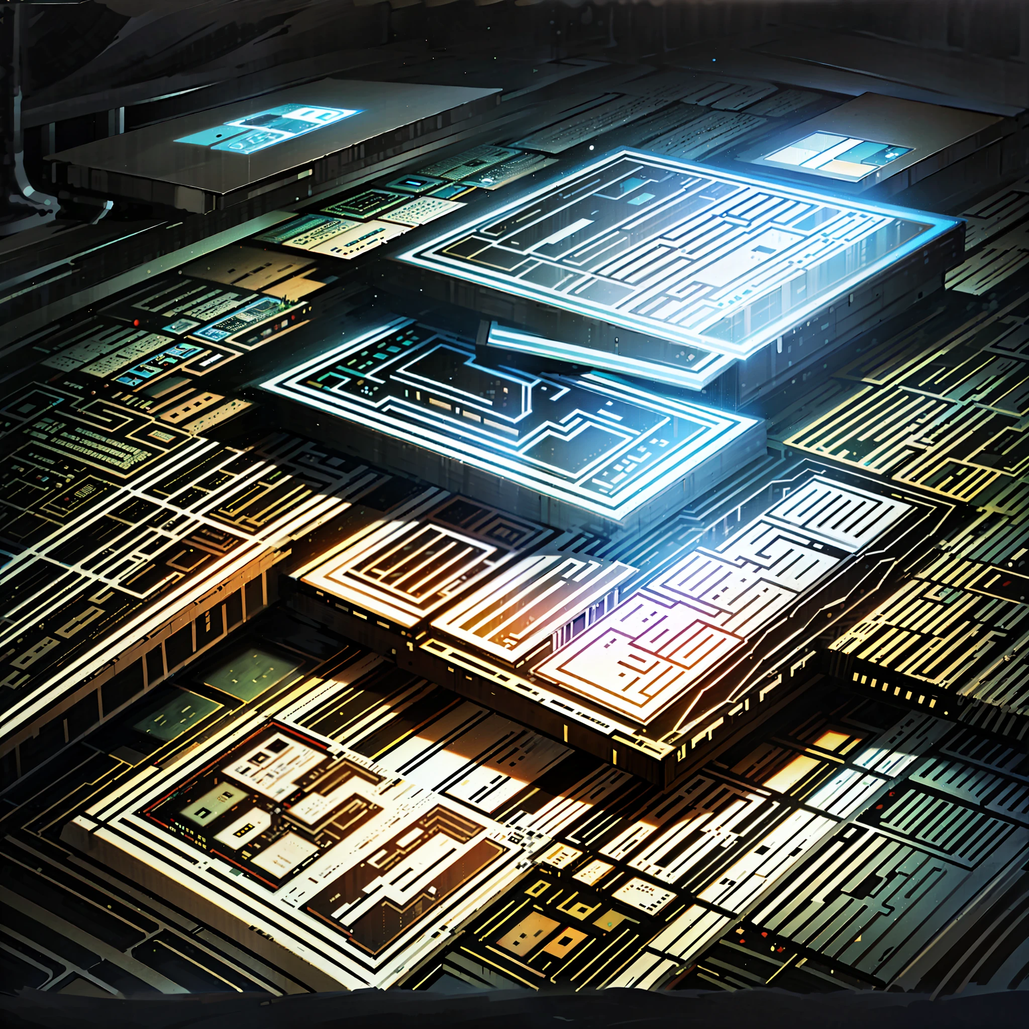 (masterpaintings,top Quority,Best Quority,offcial art,Future cities on circuit boards,Sci-fi sense)