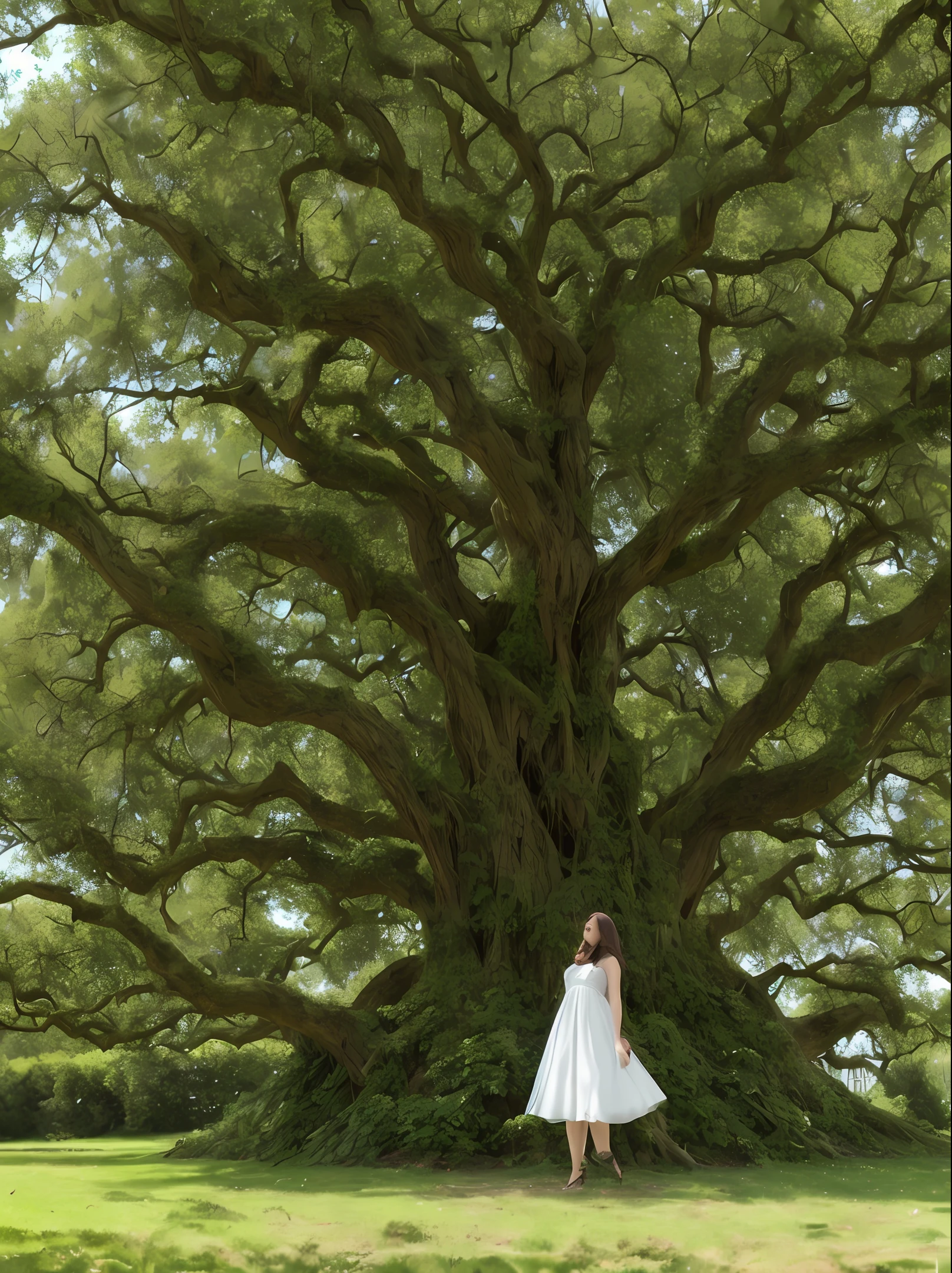 A tree overgrown with beautiful women