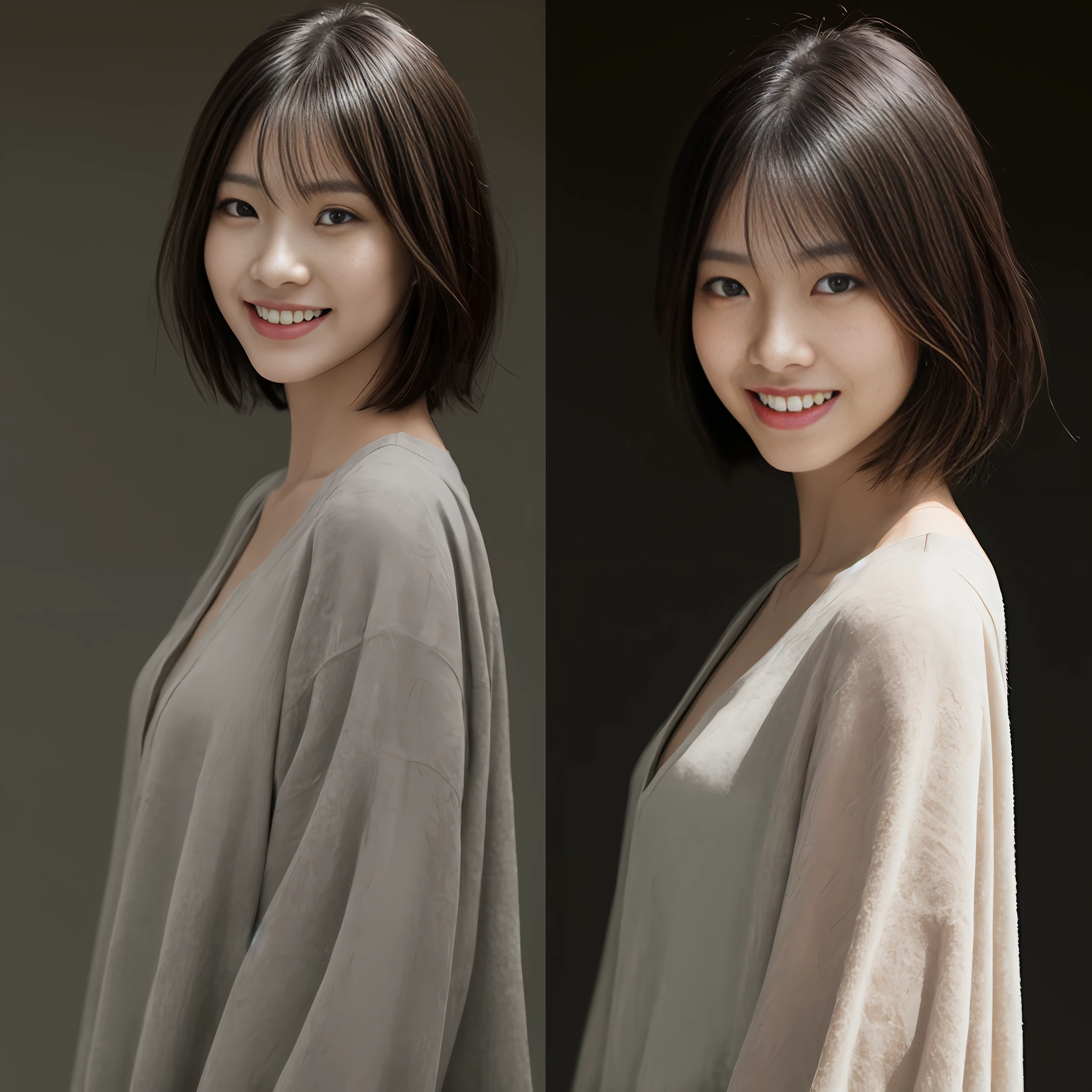 high resolution, perfect anatomy, natural lighting,masterpiece,sophisticated,best quality,
BREAK
(portrait of japanese beautiful model),
cute, smile,
short-hair,