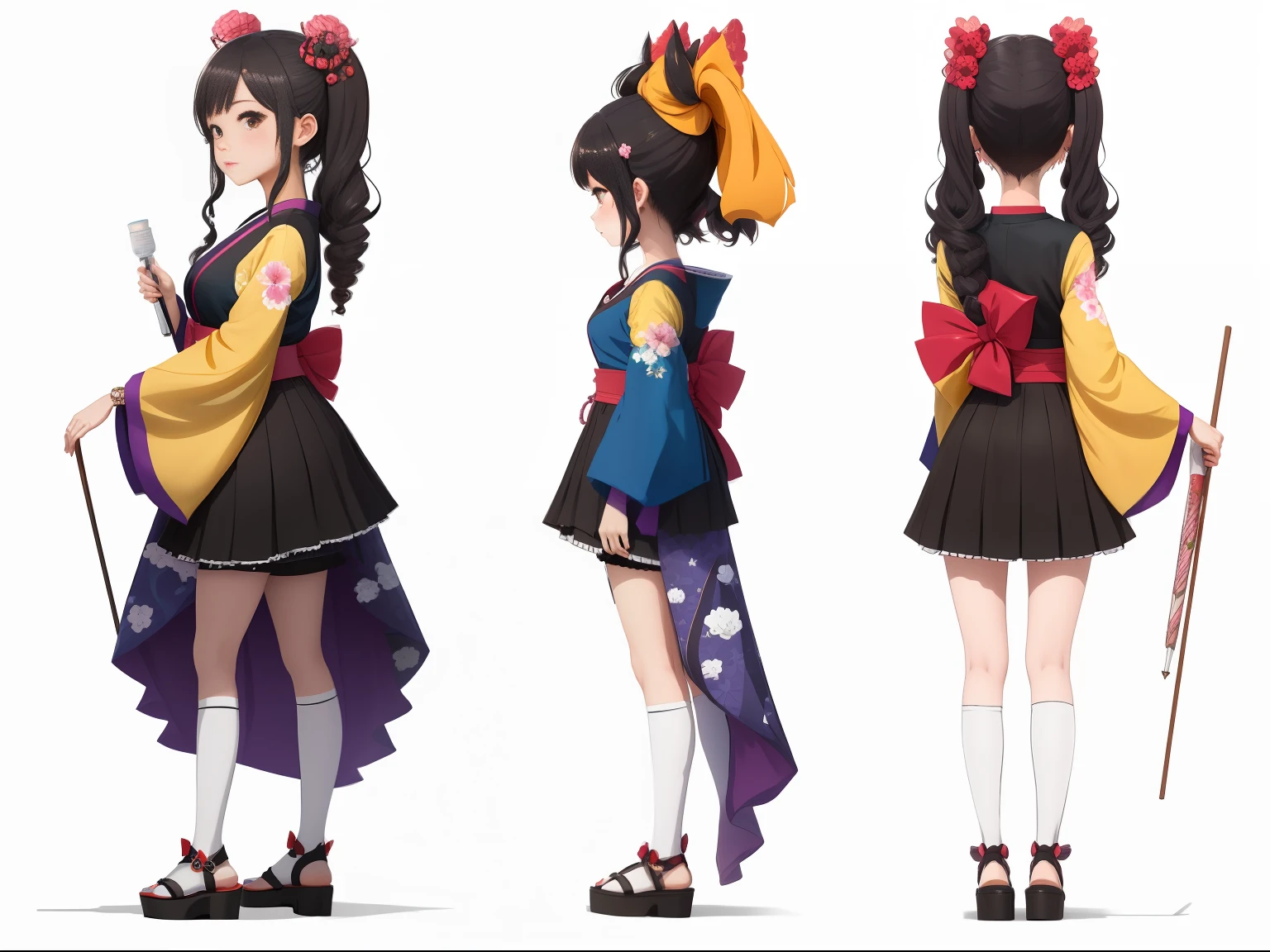 Invitation Code (get FREE 100 Credits) : monice1111
character turnaround sheet:2,three view drawing,full body shot:2,A cute girl dressed in a japanese idol outfit,anime aesthetic, super ultra detail